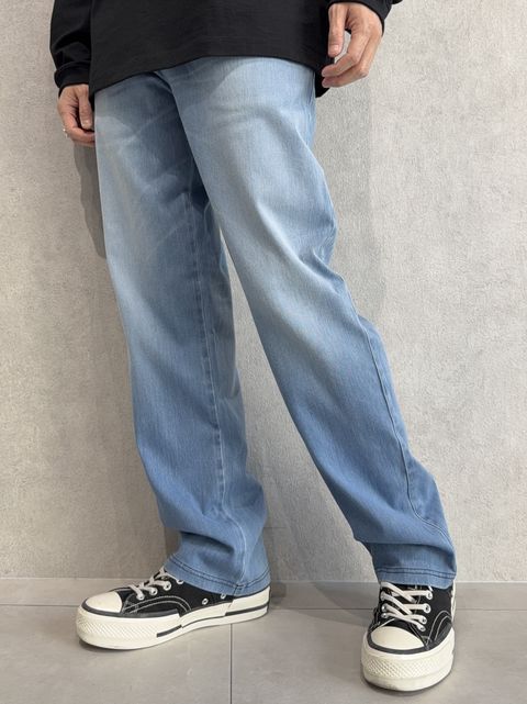 DENIM JERSEY WIDE PT / RC41-ST-016WTD / ライトオンスデニムジャージセミワイドパンツ / ライトインディゴ