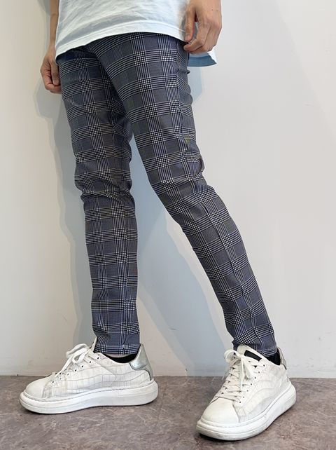 CHRIS EASY CHECK PANTS / RC28-ST-016 / チェックイージーパンツ / グレンチェックブラック
