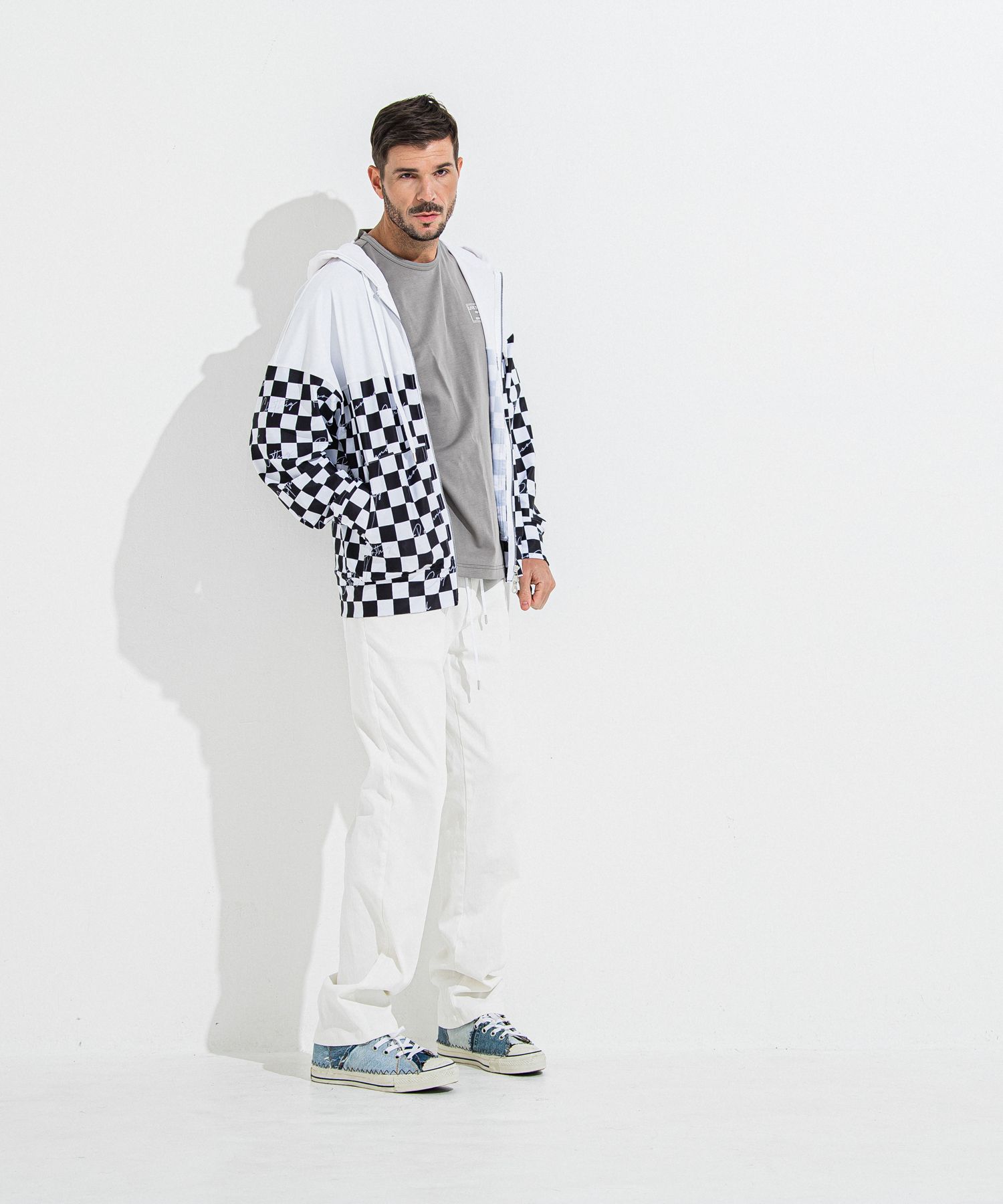 DENIM JERSEY WIDE PT / RC36-ST-016WTD / ライトオンスデニムジャージワイドパンツ / ホワイト