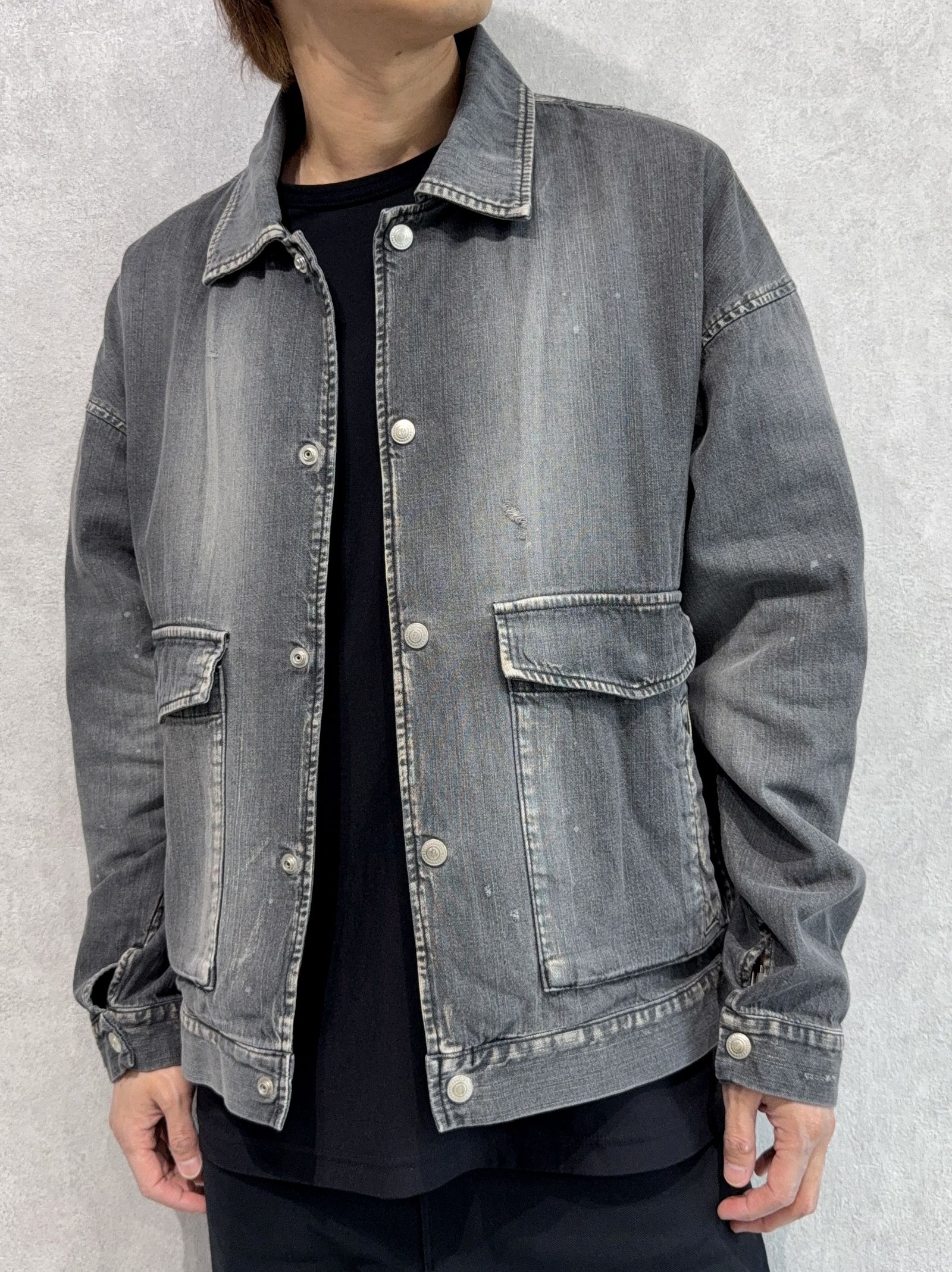 LDENIM AG FLIGHT JACKET / RC37-JK-001 / デニムフライトジャケット / ブラックユーズド
