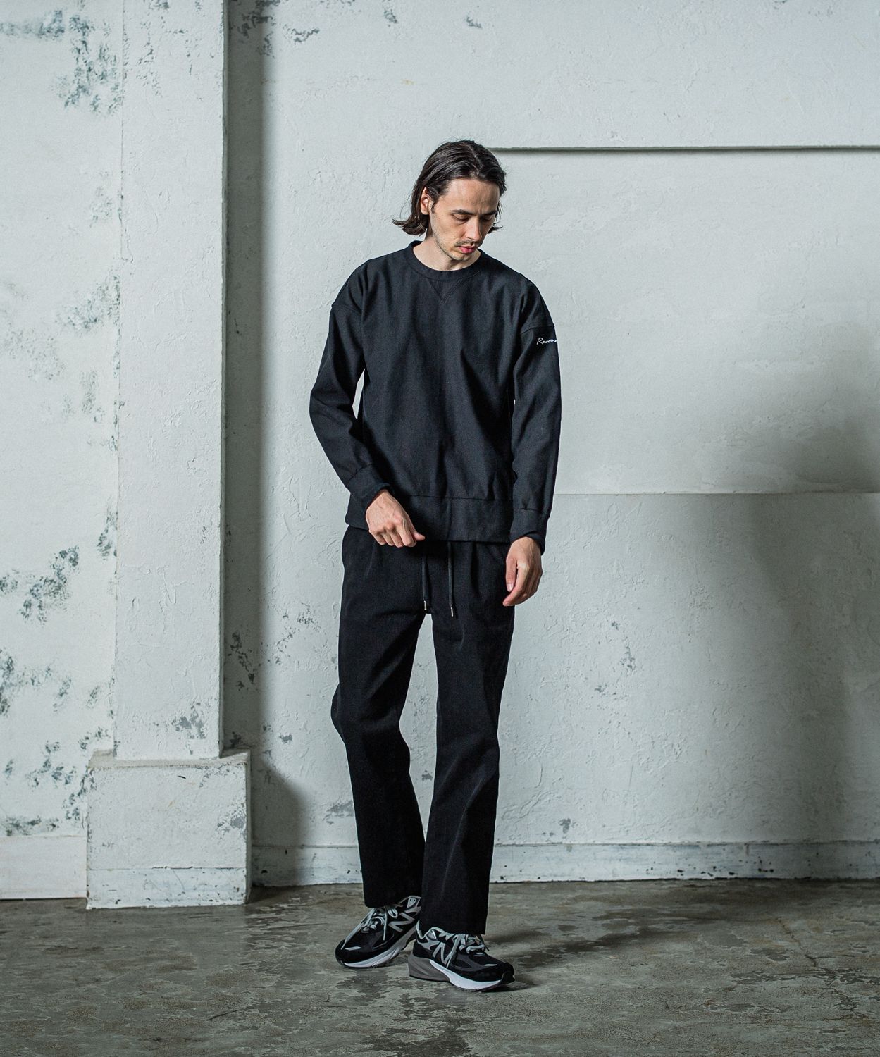 EX DENIM JERSEY WIDE PT / RC35-ST-016WTD / デニムジャージワイドパンツ / ブラック