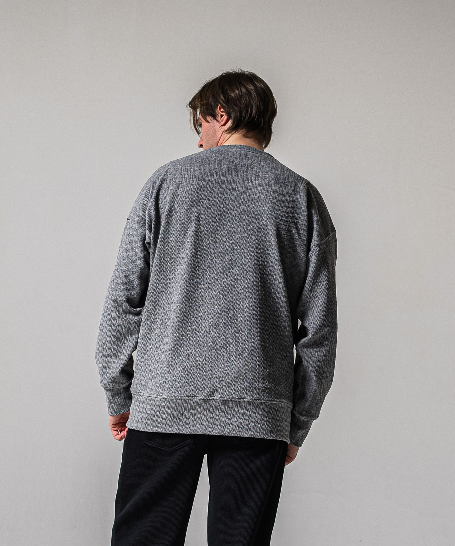 BLISTER TRAINER / RC39-C-004 / ブリスターニットトレーナー / グレー (1月中旬入荷予定)