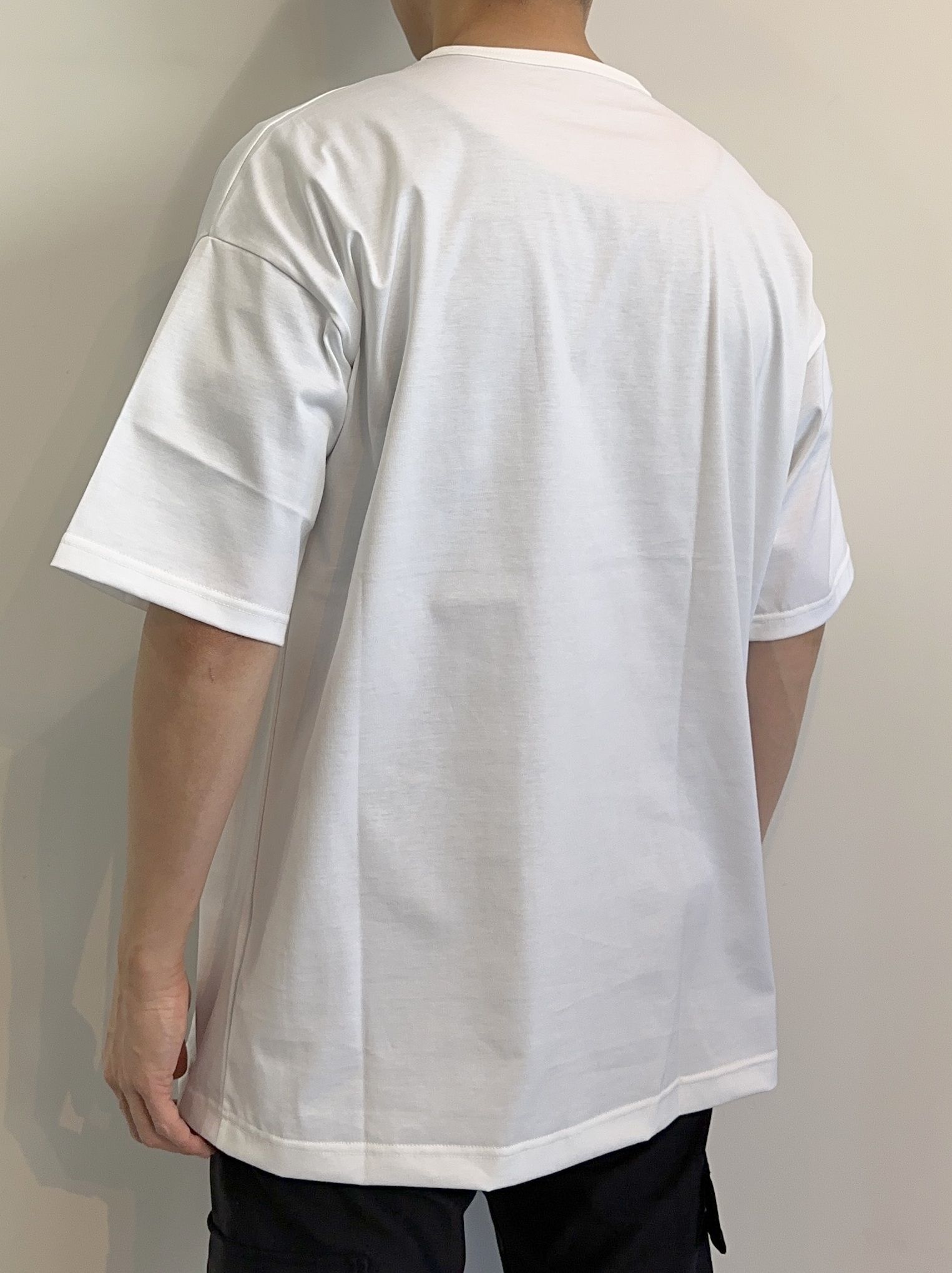 R CHENILLE LOOSE TEE / RC27-T-004 / 刺繍ワッペンビッグTシャツ / ホワイト※