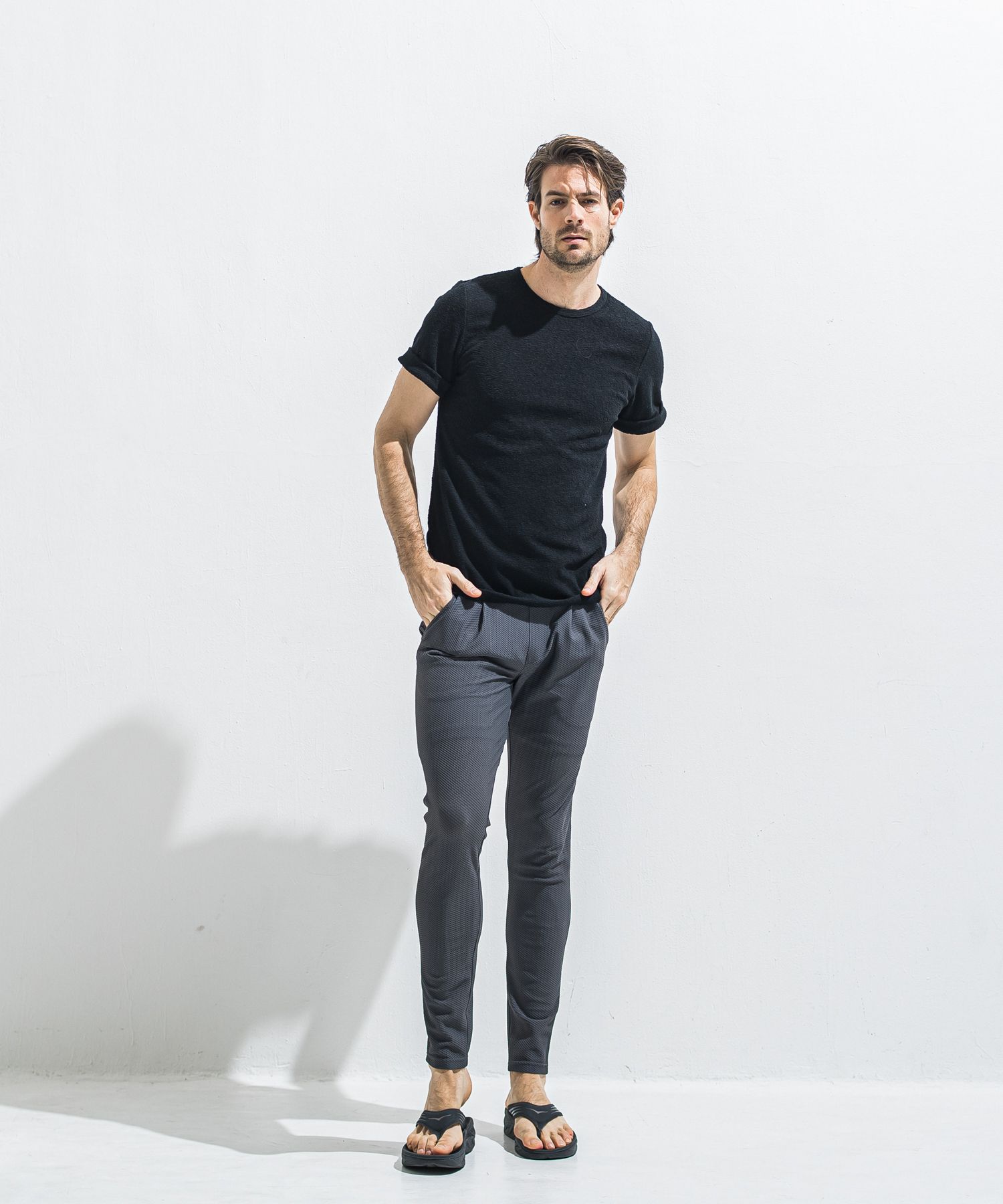 CHRIS EASY TUCK PANTS / RC40-ST-016T / イージータックパンツ / メッシュチャコール (5月中旬入荷予定)