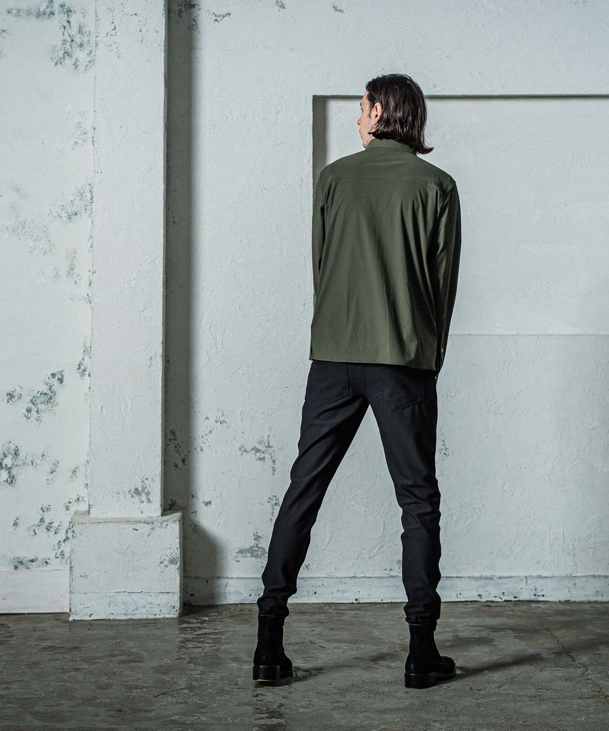 CHRIS EASY TUCK PANTS / RC35-ST-016T / シアサッカーイージータックパンツ / ブラック