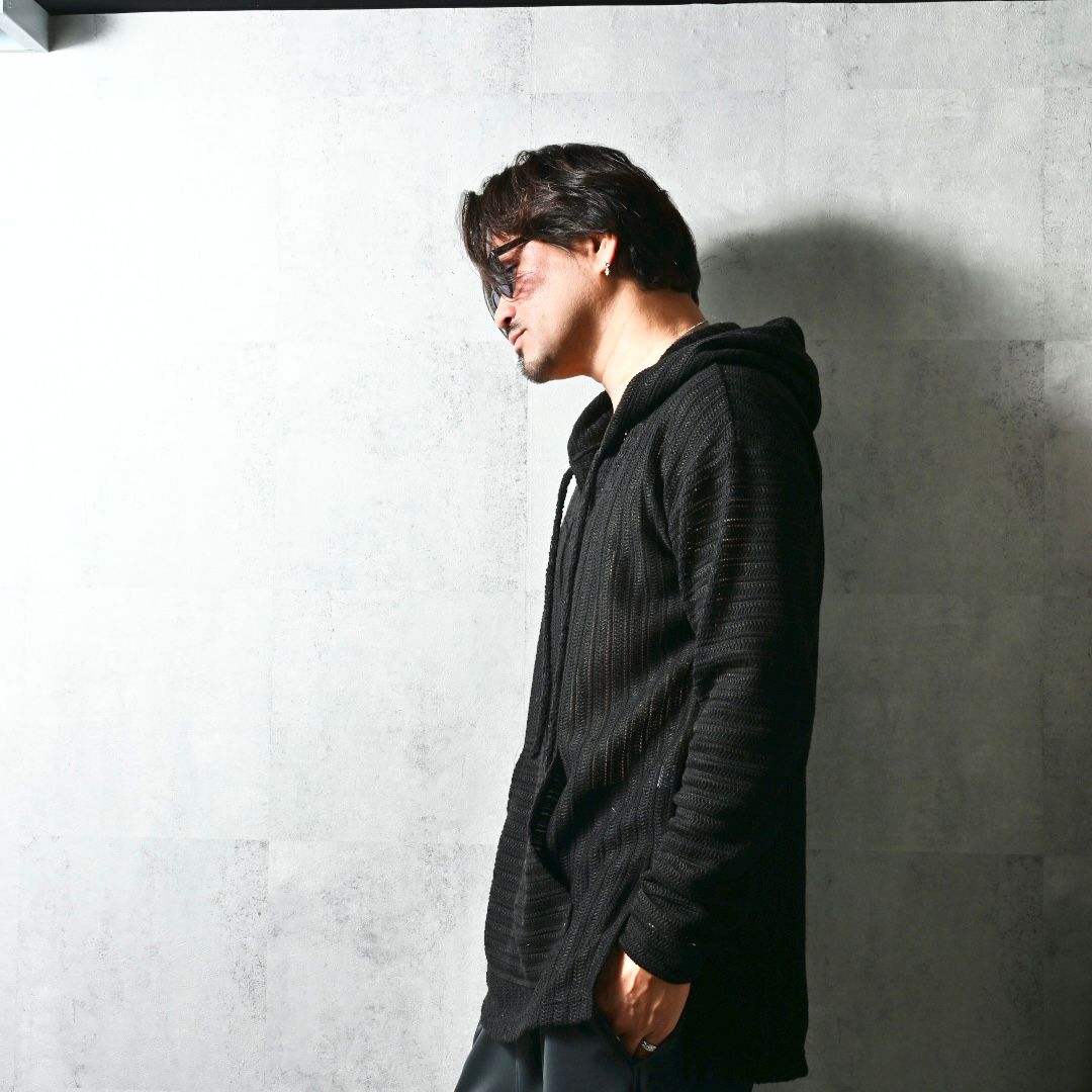 RUSSEL MEXICAN HOODIE / DP1-C-003 / ラッセル織りメキシカンパーカー / ブラック (3月上旬入荷予定)