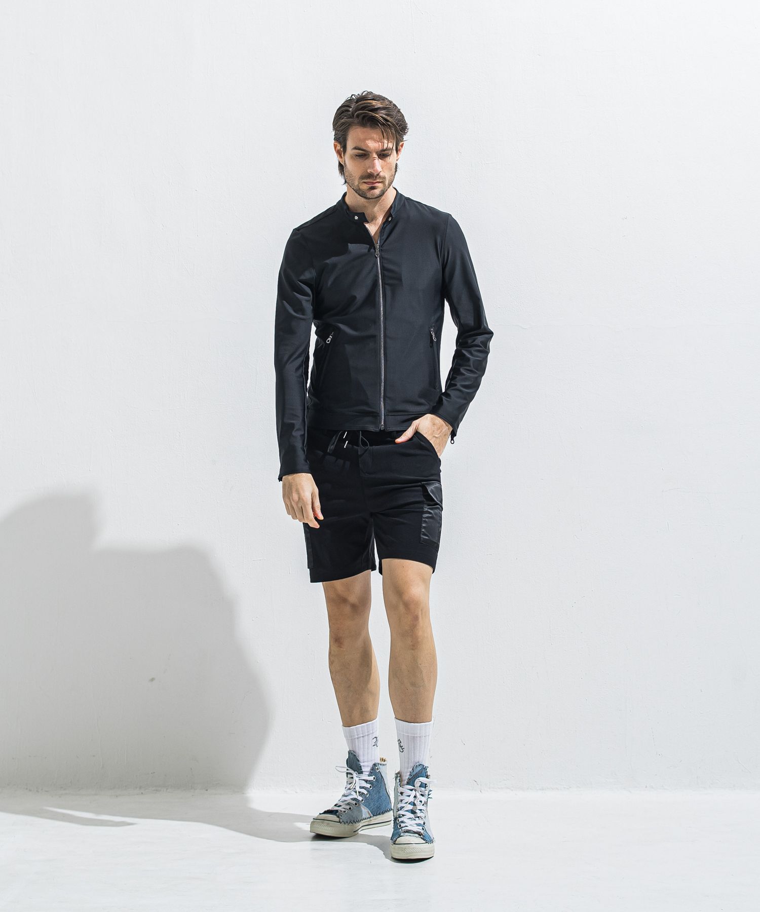 RUSH SB RIDERS / RC40-JK-001 / ラッシュガードシングルライダース / ブラック (5月下旬入荷予定)