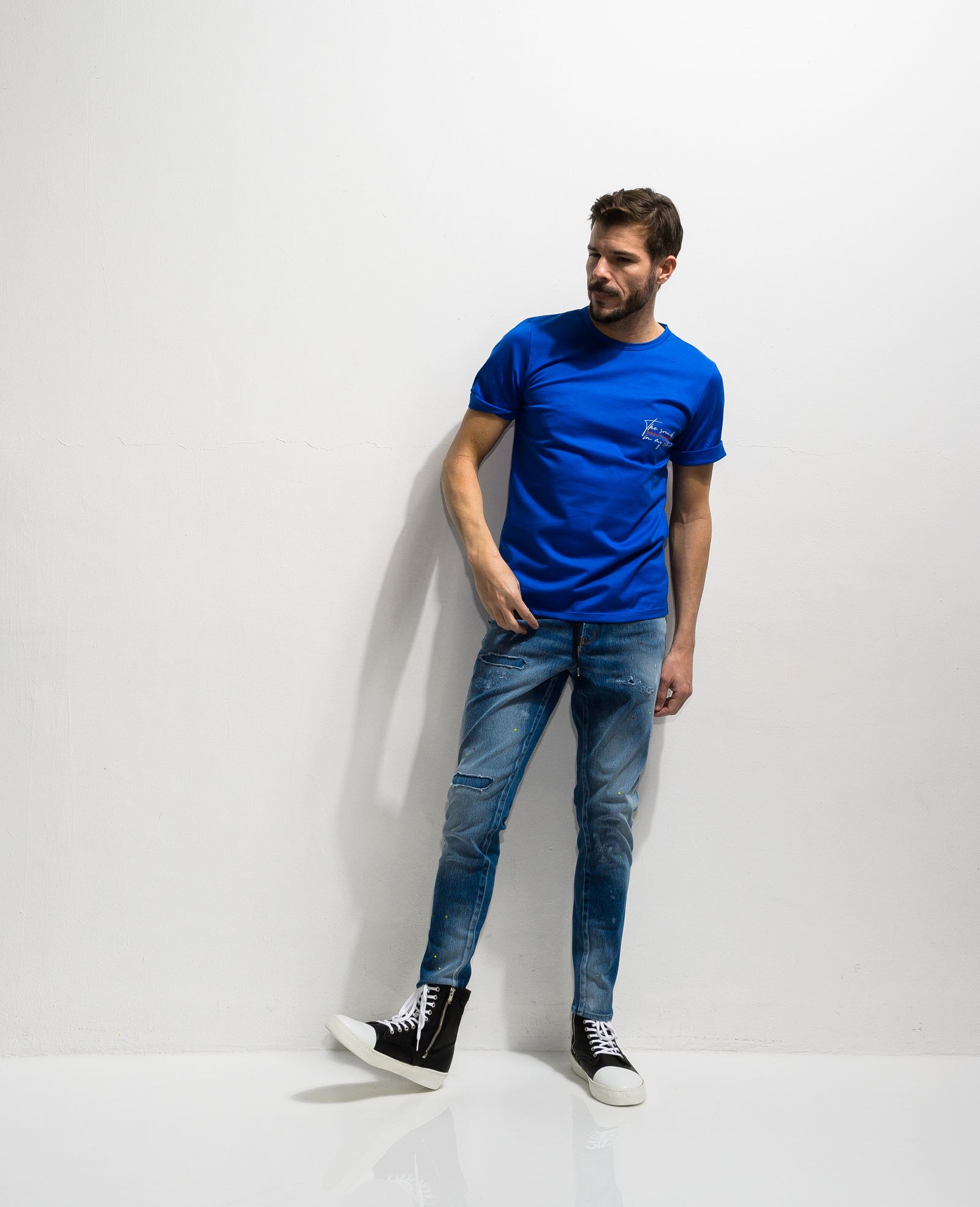 MESSAGE CHEST ROLL UP JERSEY TEE / RC20-T-003 / バックプリントTシャツ ※