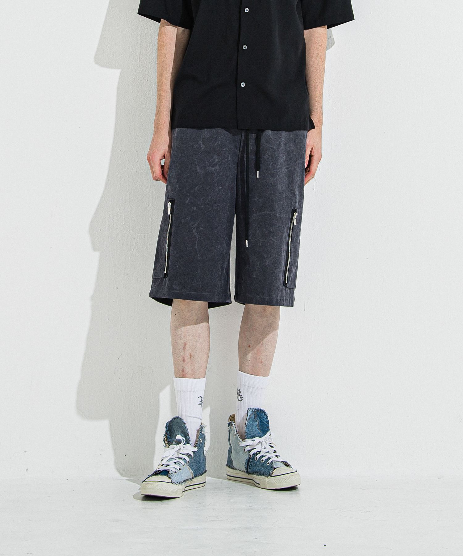 DAVID CARGO HALF PANTS / RC36-HP-007 / ミリタリーカーゴハーフパンツ / ヴィンテージブラック