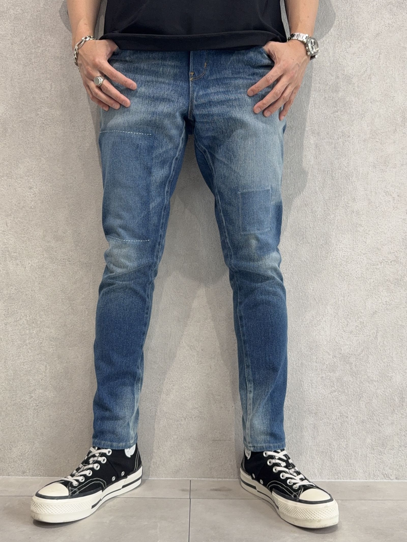 MICK DENIM JERSEY / RC35-ST-020 / デニムジャージテーパードパンツ / インディゴリメイク