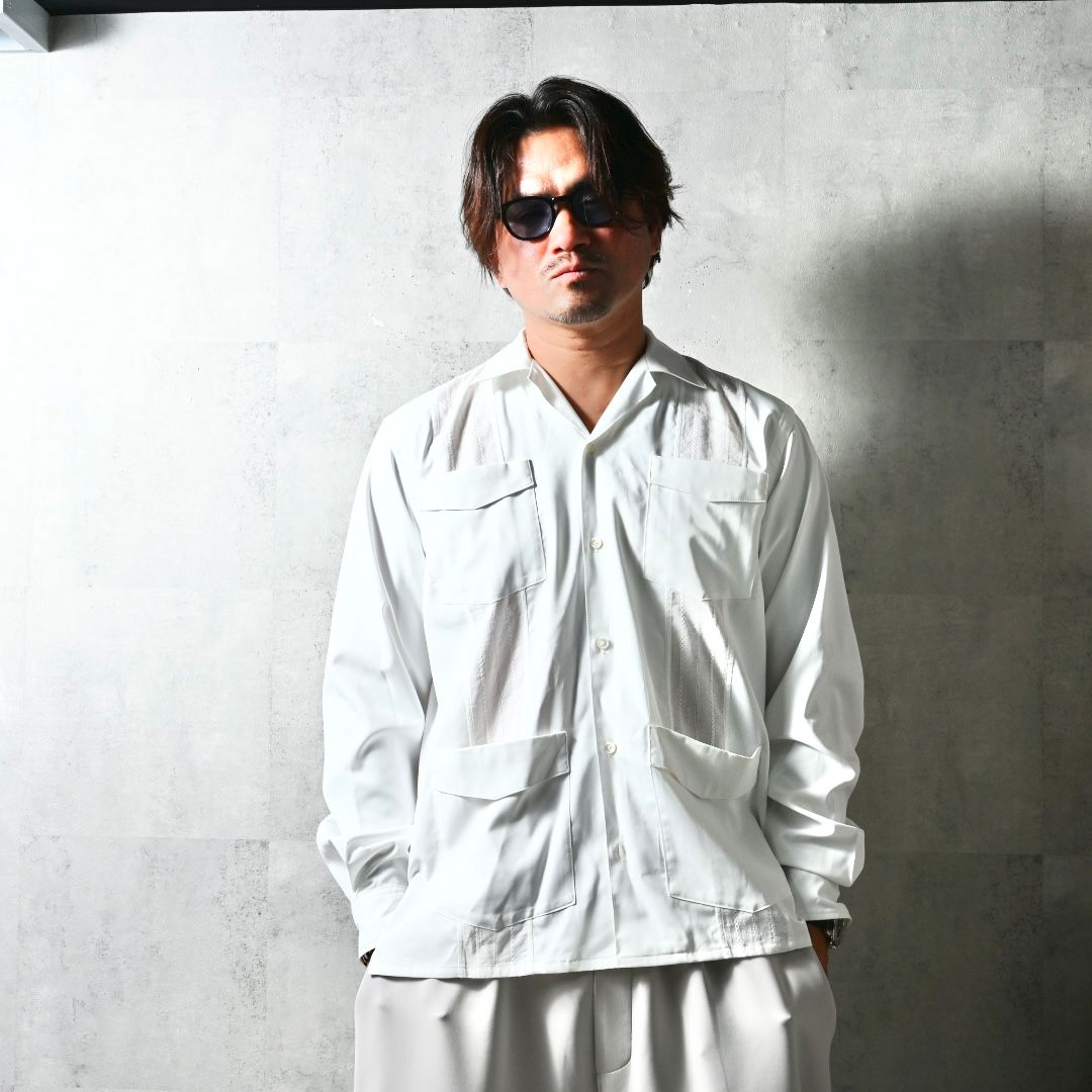 GUAYABERA SHIRTS / DP1-SH-002 / キューバシャツ / ホワイト (3月中旬入荷予定)
