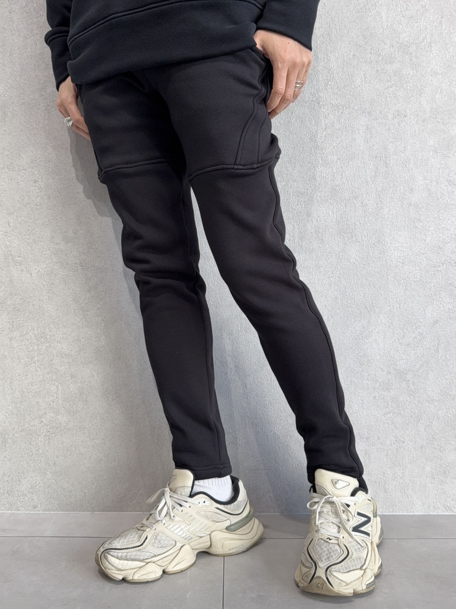 VELOURS FLEECE TYLER PANTS / RC38-ST-026H / 裏起毛スウェットラインパンツ / ブラック