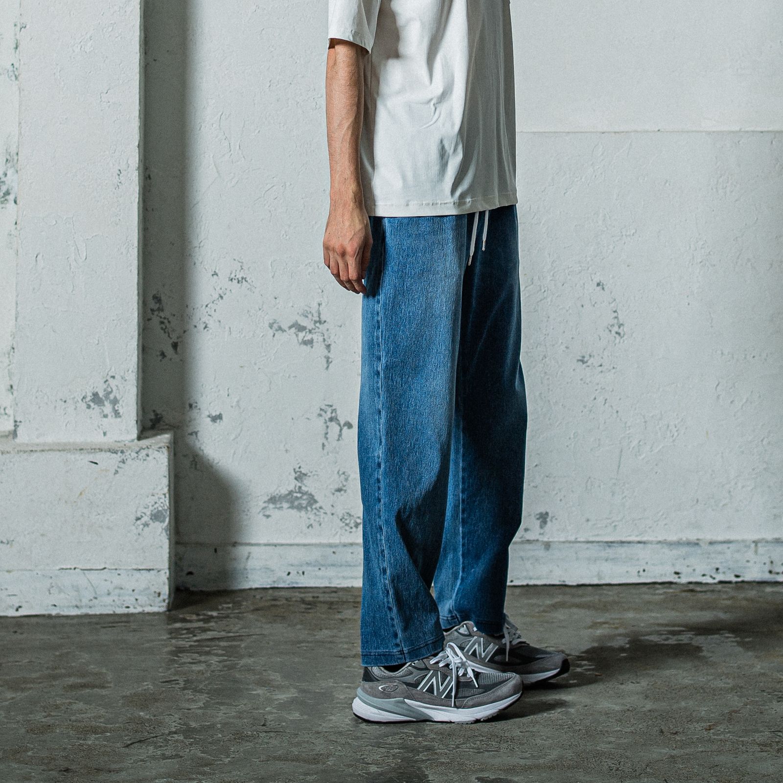 EX DENIM JERSEY WIDE PT / RC35-ST-016WTD / デニムジャージワイドパンツ / ライトインディゴ