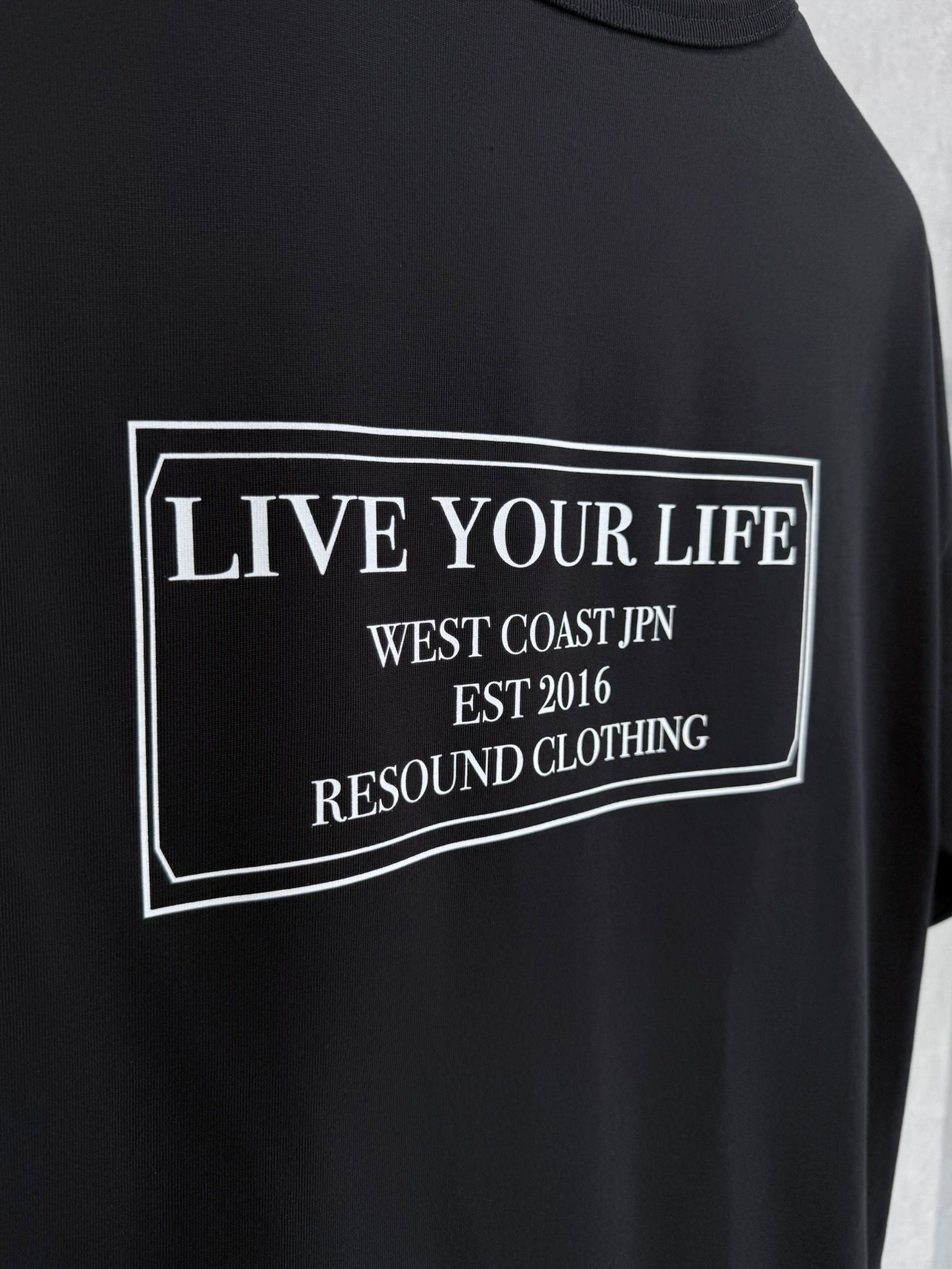 CREW OVER TEE / RC36-T-007 / バックプリントビッグTシャツ / ブラック