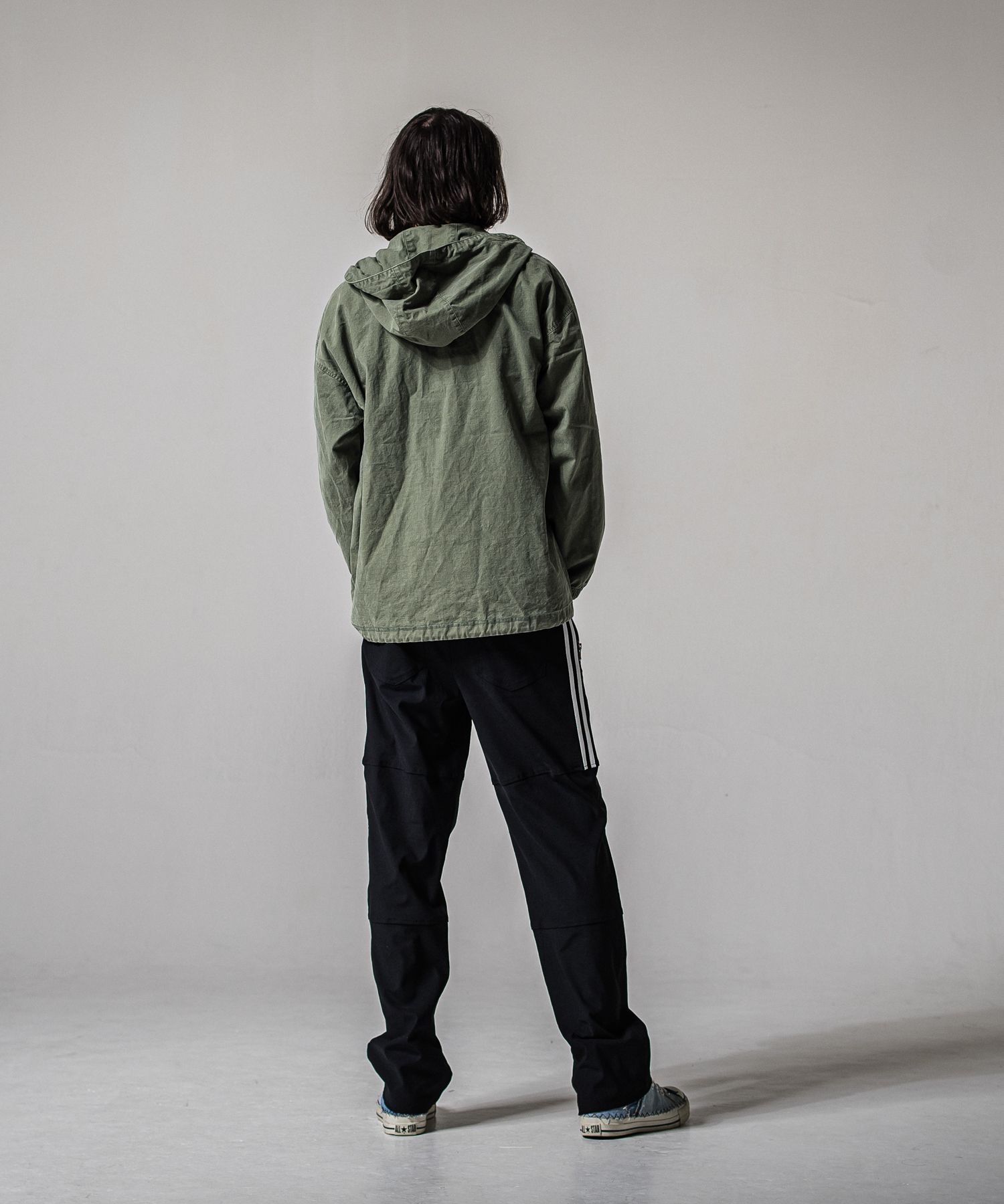 JOHNSON LINE WIDE PANTS / RC39-ST-009WT / ジョンソンラインワイドタックパンツ / ブラック×ホワイト (1月下旬入荷予定)