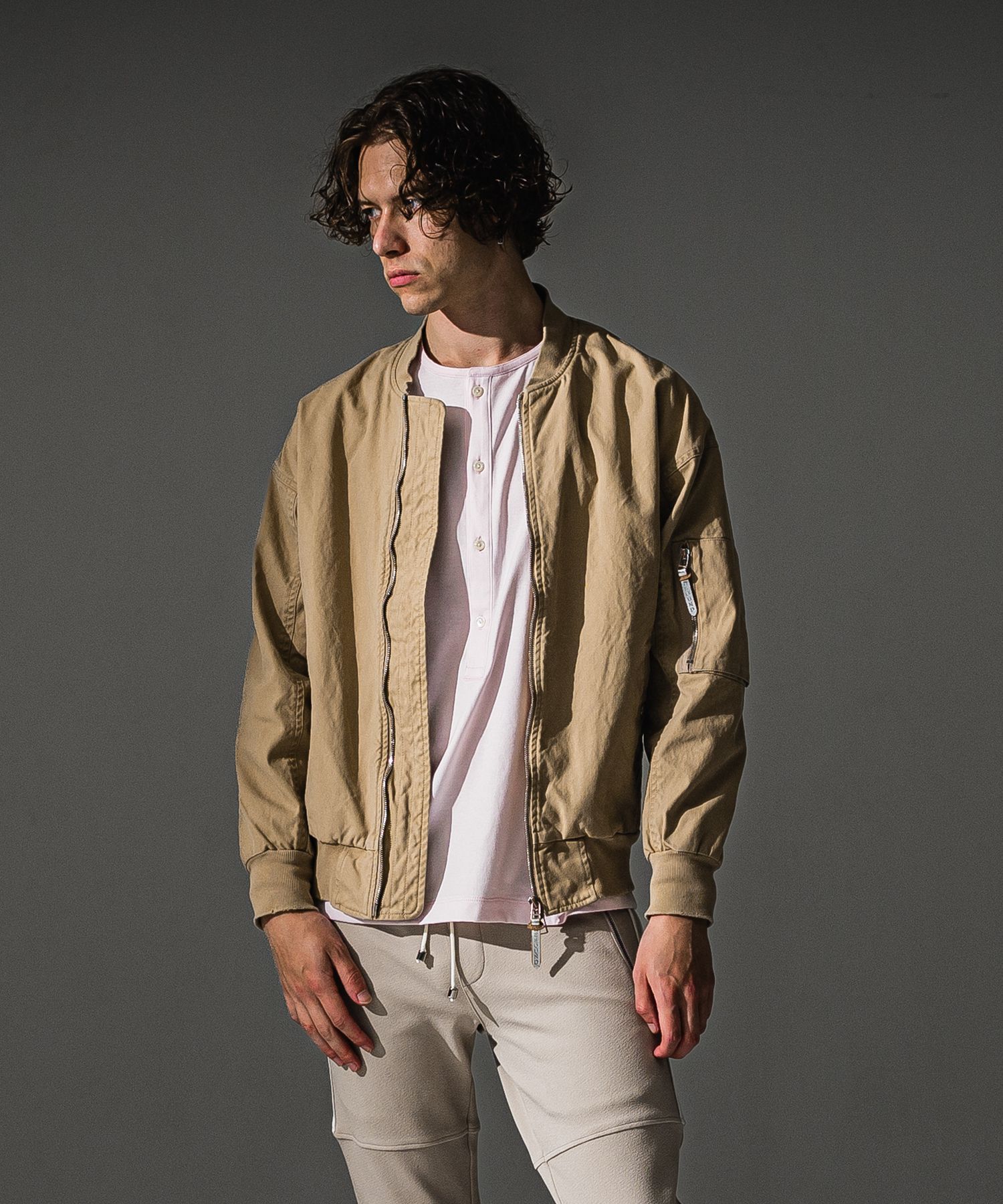 DAVID JACKET / RC41-JK-003 / ミリタリーライトMA-1 / ヴィンテージベージュ (8月下旬入荷予定)
