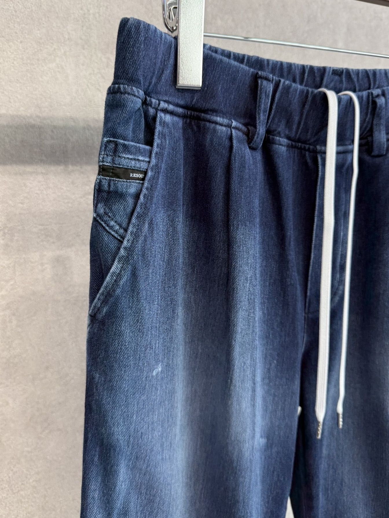 DENIM JERSEY WIDE PT / RC39-ST-016WTD / ライトオンスデニムジャージ ワイドパンツ / ダークインディゴ