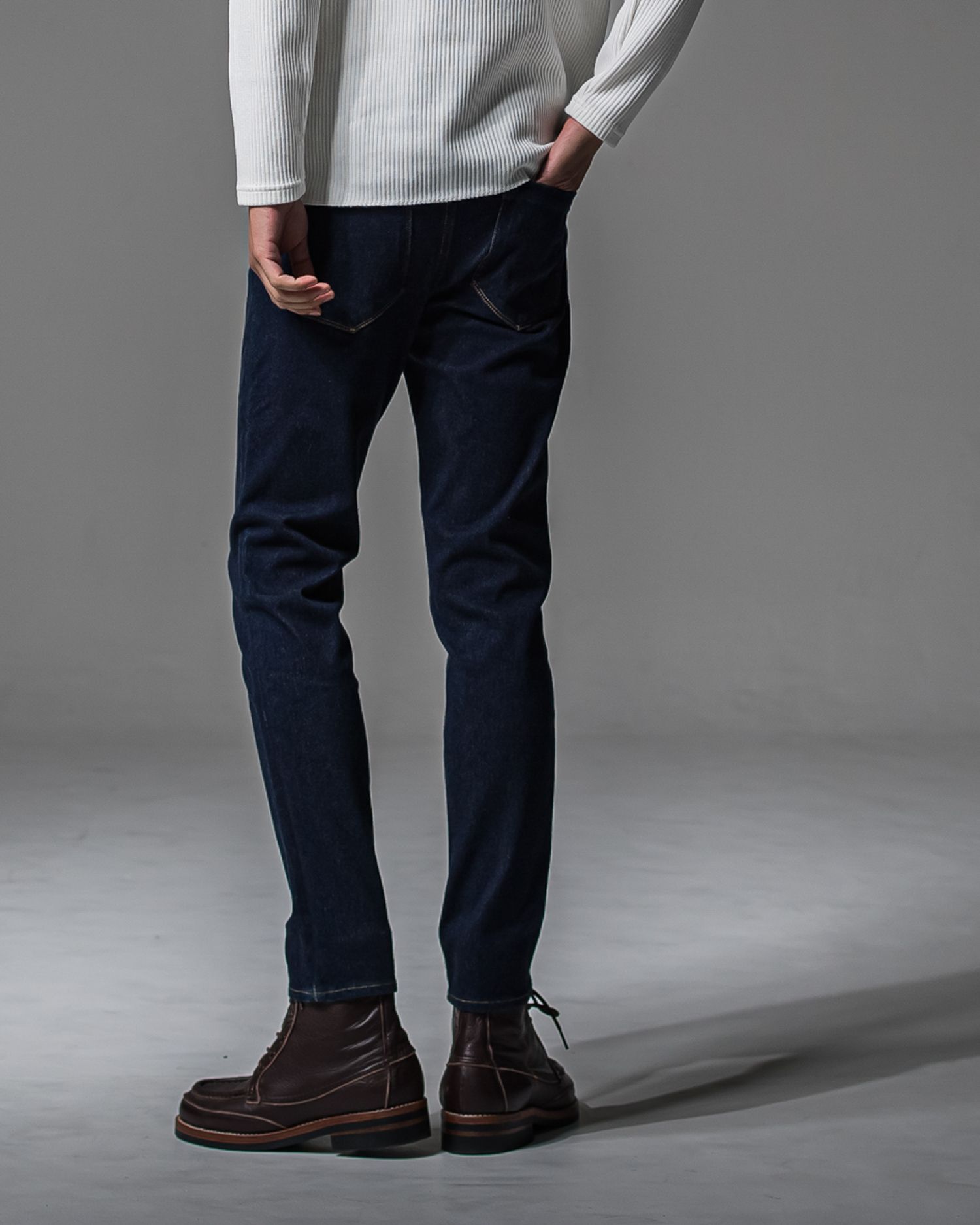 MICK DENIM JERSEY / BASIC-ST-020 / デニムジャージテーパードパンツ / インディゴワンウォッシュ (9月上旬入荷予定)