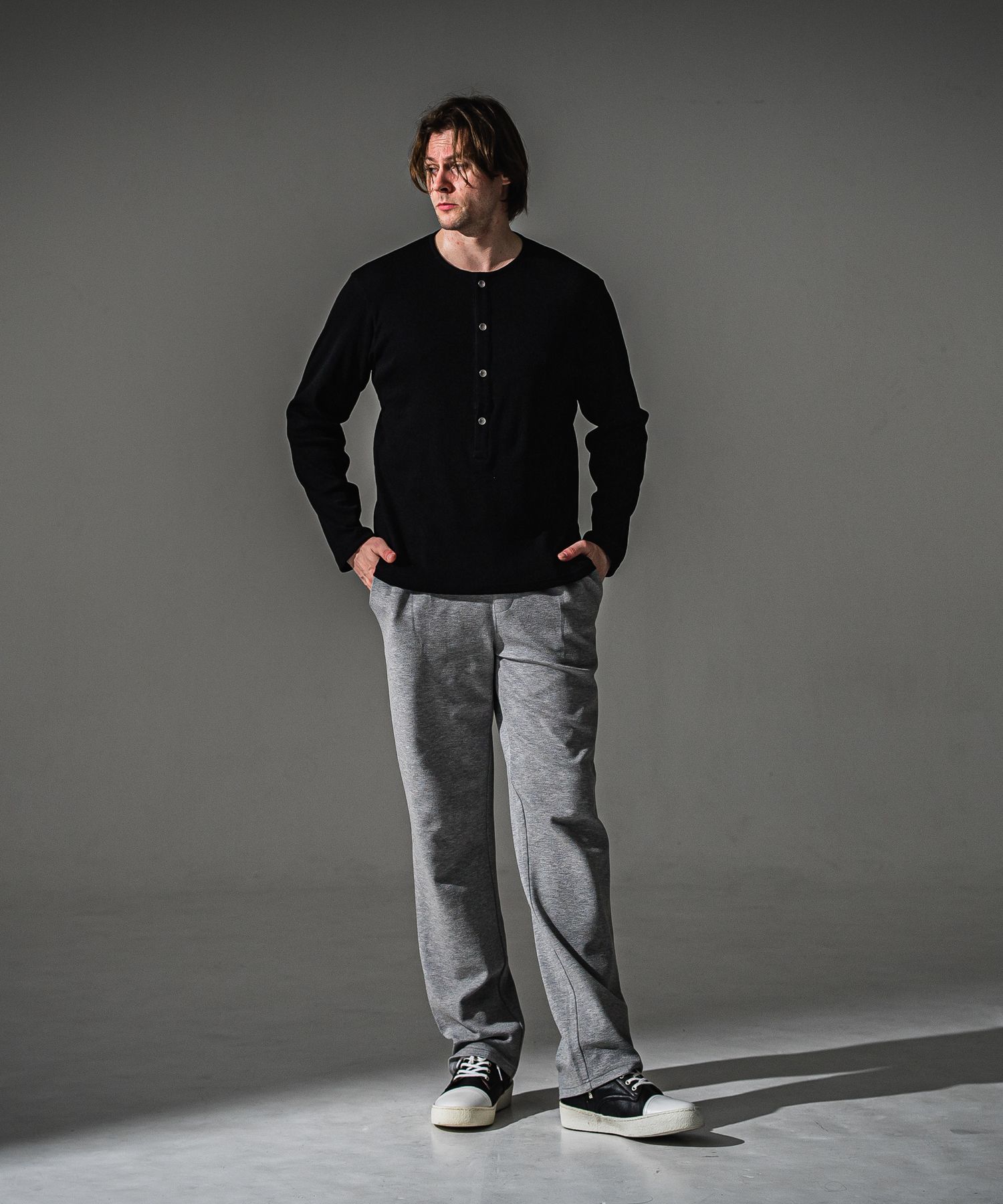 SEMI WIDE TUCK PANTS / RC41-ST-016WT / セミワイドタックパンツ / ブリスターグレー (7月下旬入荷予定)