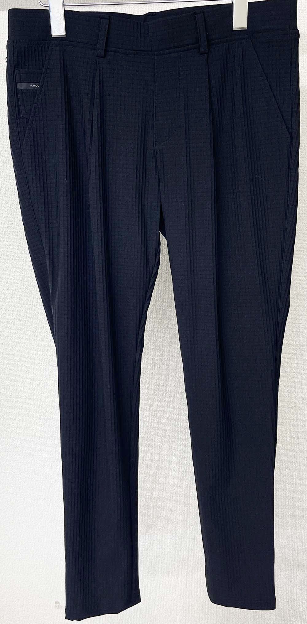 CHRIS EASY TUCK PANTS / RC25-ST-016T / リップルイージータックパンツ / ブラック