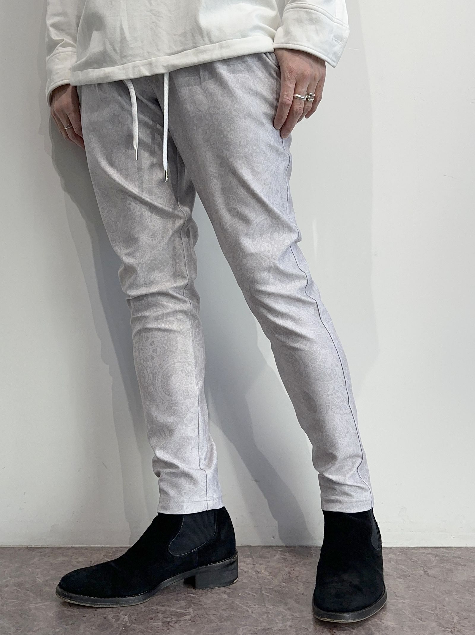 CHRIS EASY TUCK PANTS / RC35-ST-016T / イージータックパンツ / ペイズリーグレー