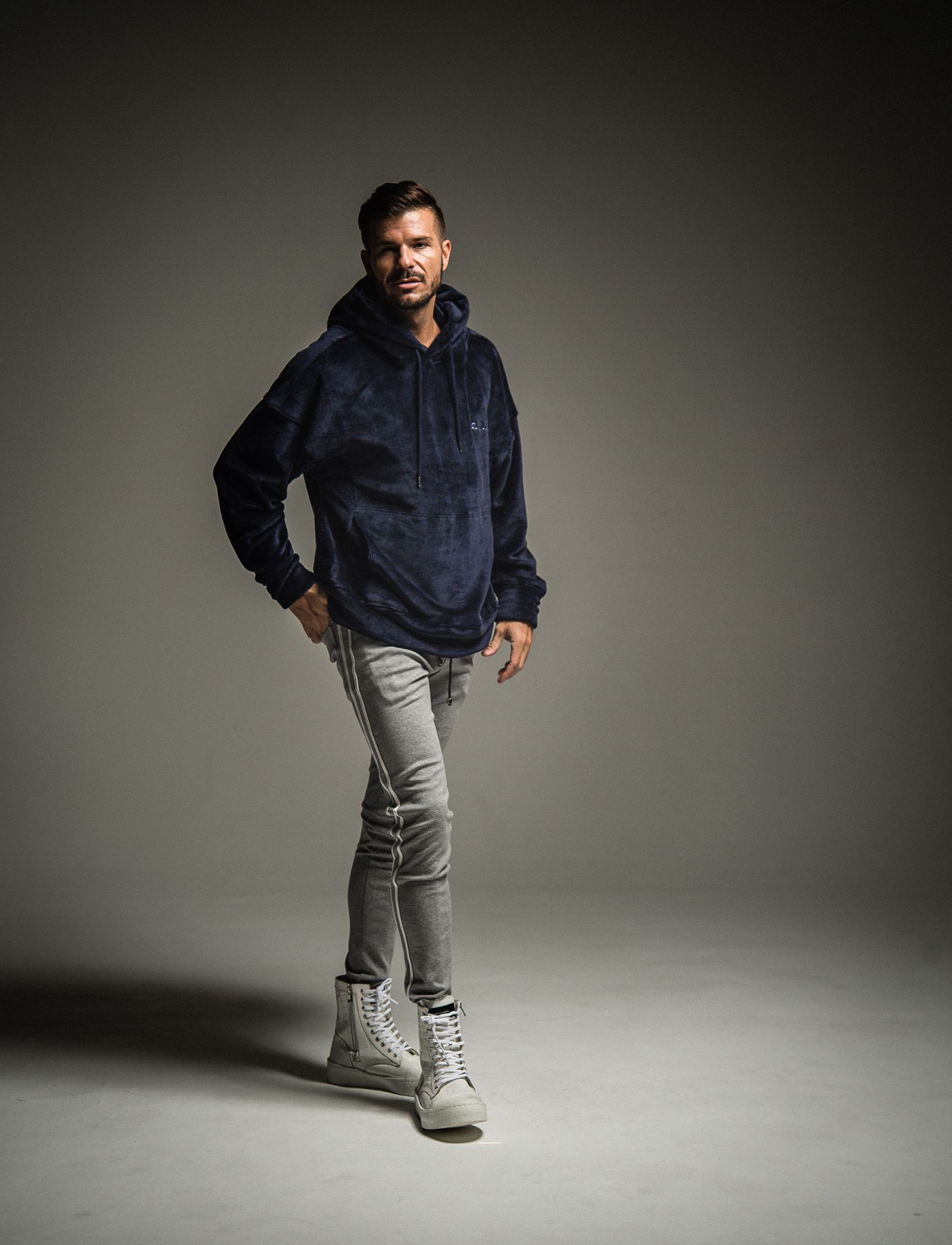 DOUBLE VELOURS FLEECE LOOSE HOODIE / RC22-C-006 / ベロアフリースパーカー