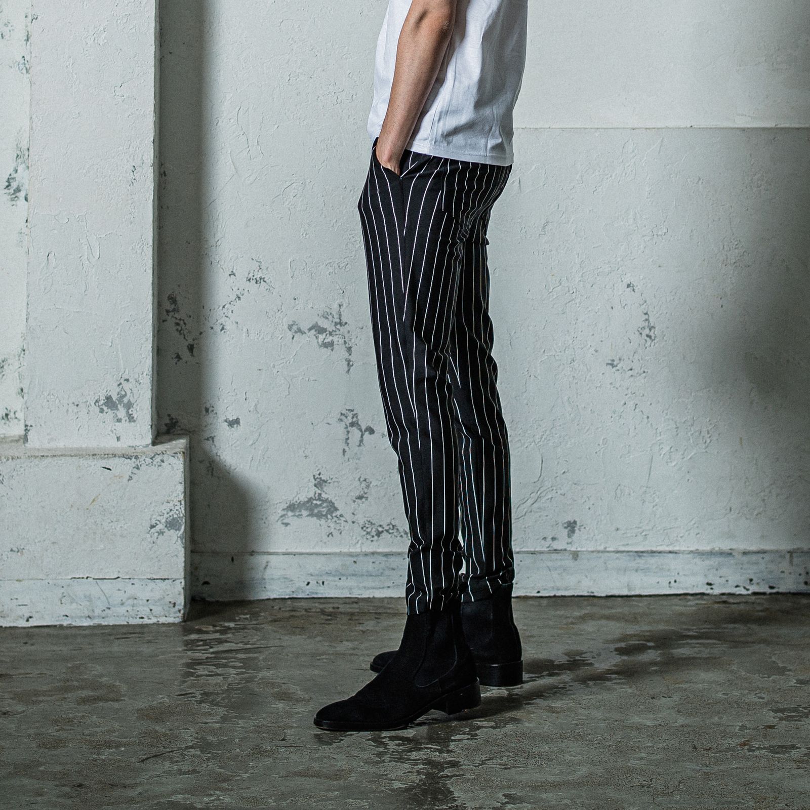 CHRIS EASY PANTS / RC35-ST-016 / イージーパンツ / ブラックストライプ