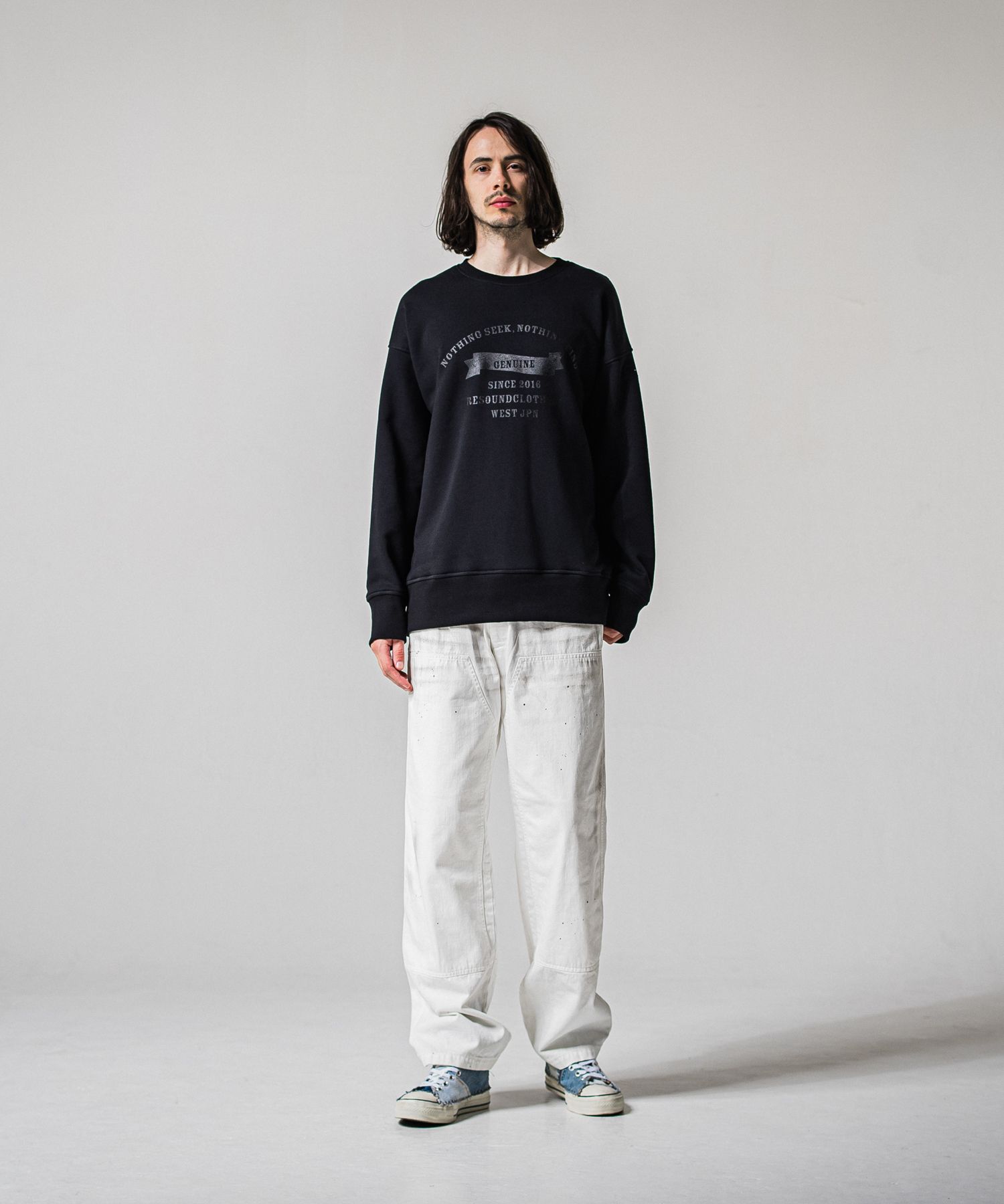 DOUBLE KNEE PT / RC39-ST-041 / ダブルニーワイドデニムパンツ / ホワイトユーズド (2月中旬入荷予定)