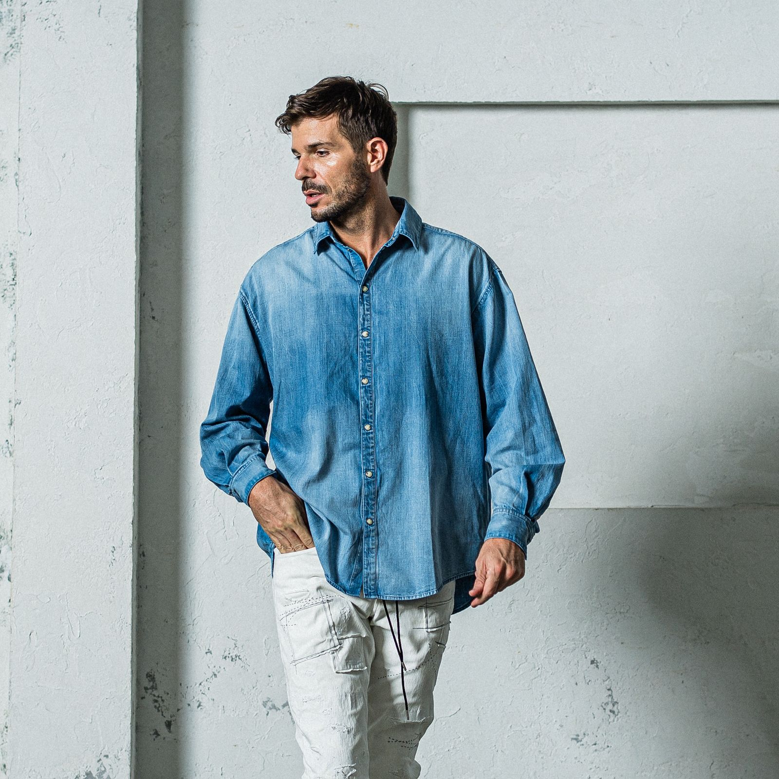 DENIM JACK SHIRTS / RC35-SH-001D / オーバーデニムシャツ / インディゴユーズド