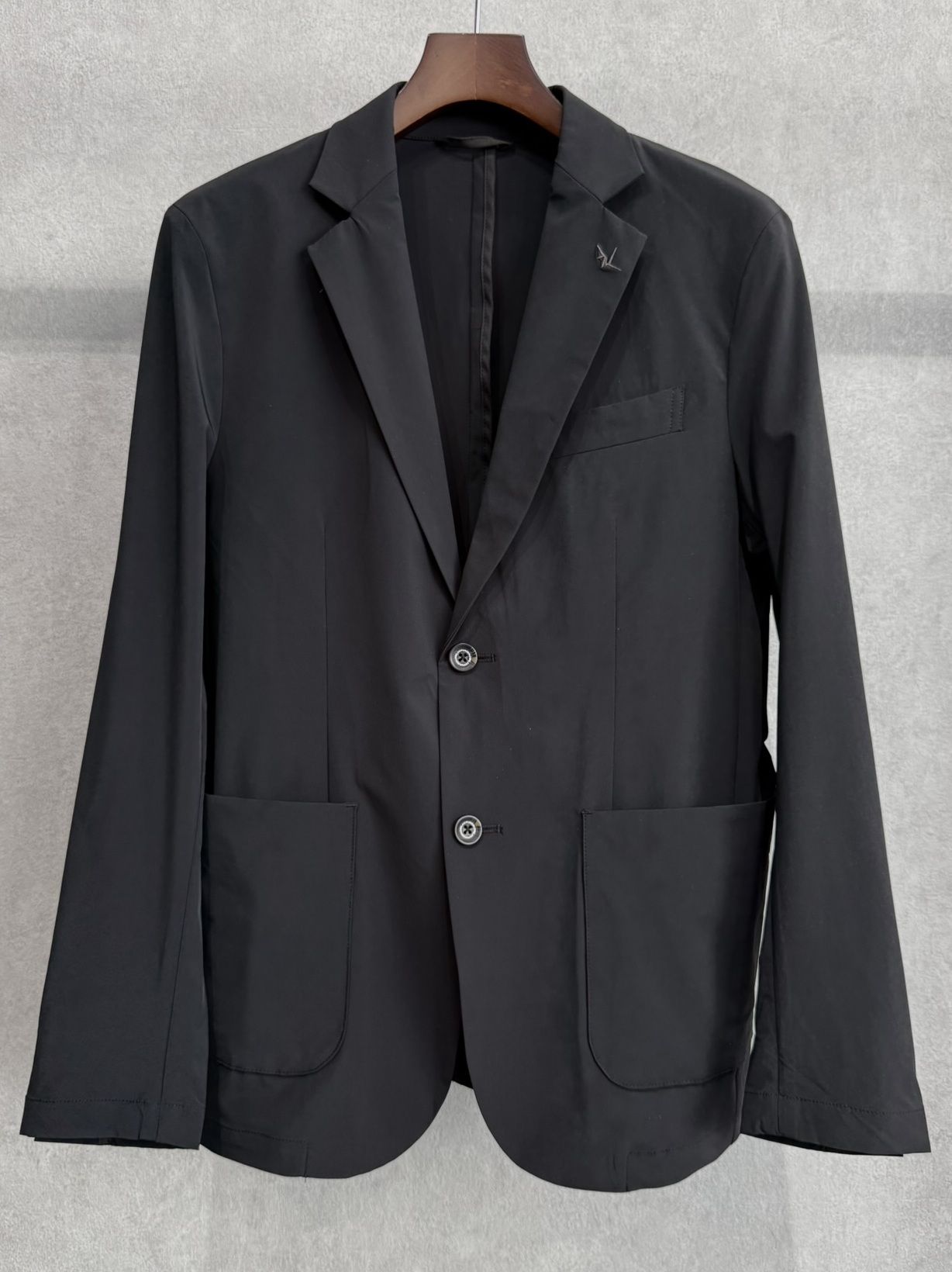 ストレッチナイロンセットアップ / uso-26062,usb-26062 / ブラック(無地)