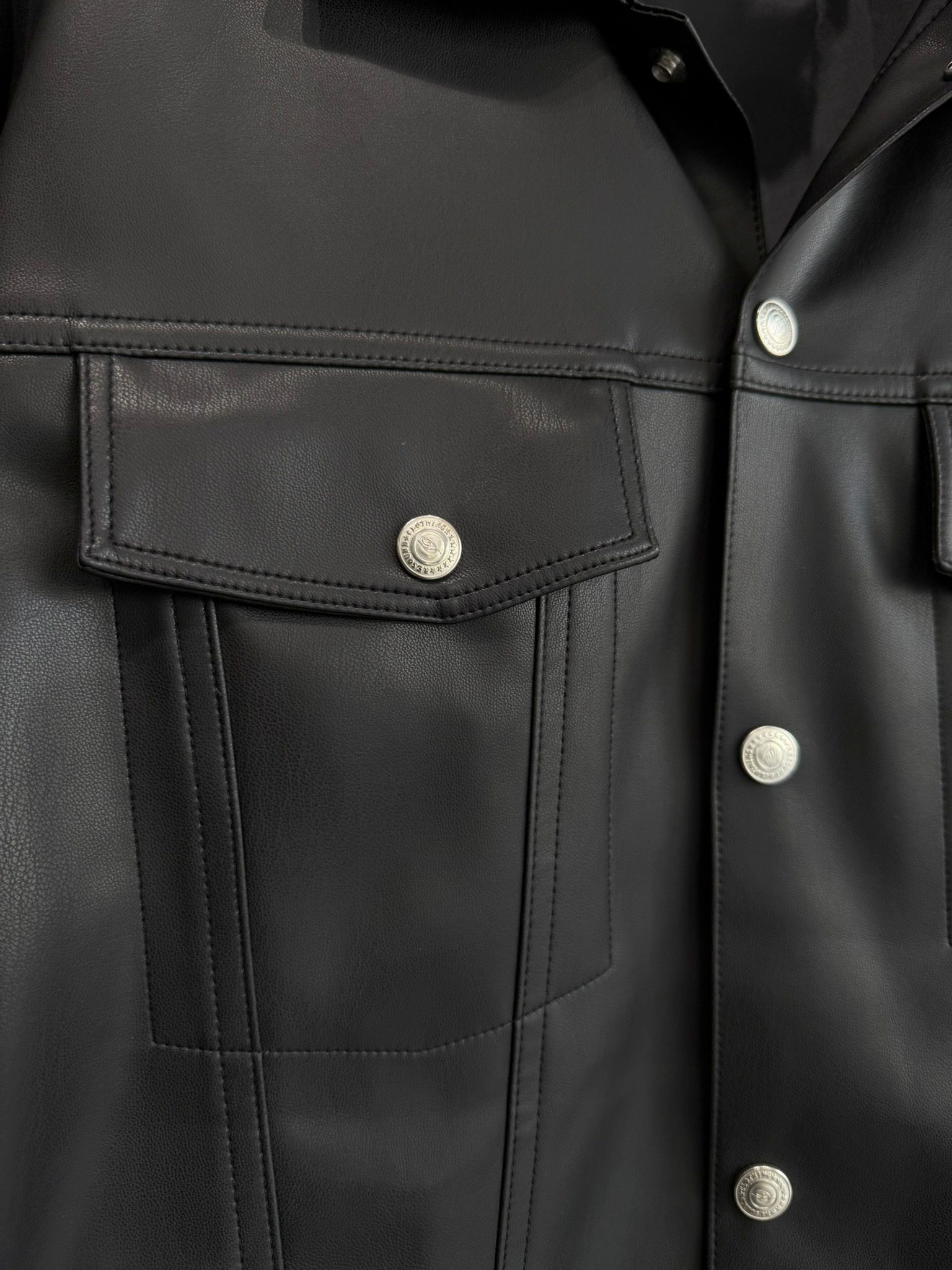 LEATHER OVER 3RD G / RC37-JK-006 / エコレザー3RD型Gジャン / ブラック