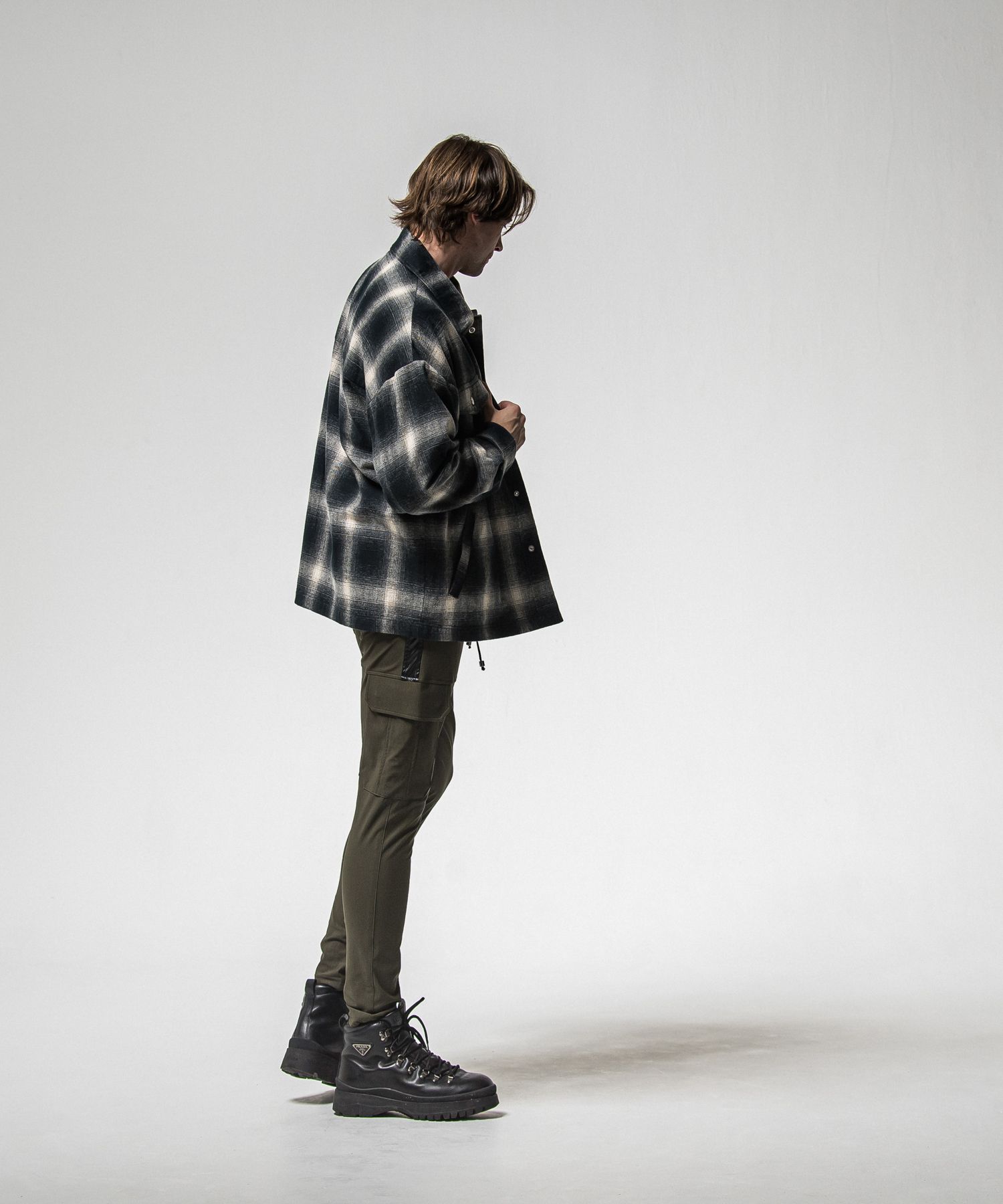 FLANNEL CHECK JK / RC38-JK-007 / フランネルチェックCPOジャケット / ブラック (10月中旬入荷予定)