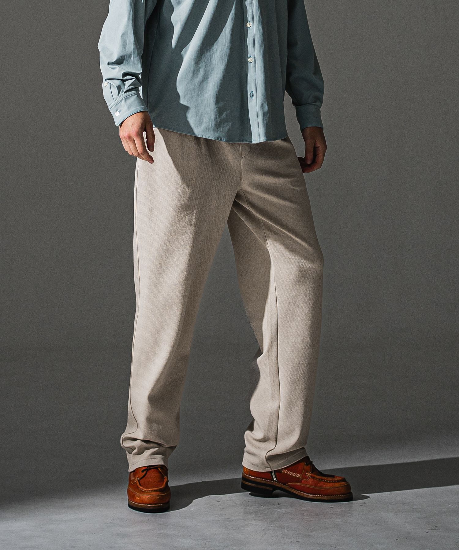 SEMI WIDE TUCK PANTS / RC41-ST-016WT / セミワイドタックパンツ / ブリスターベージュ (7月下旬入荷予定)