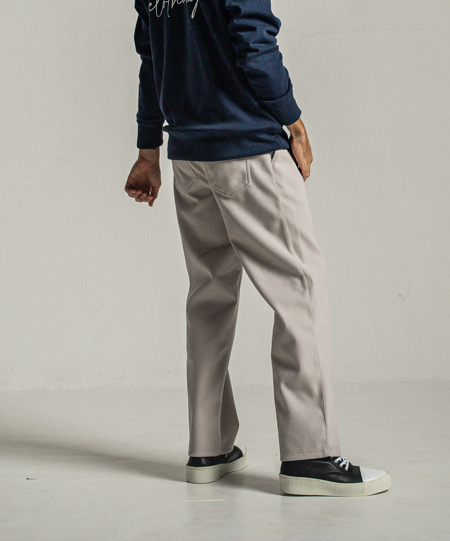 MELTON WIDE TUCK PANTS / RC34-ST-016WT / メルトンワイドタックパンツ / グレージュ