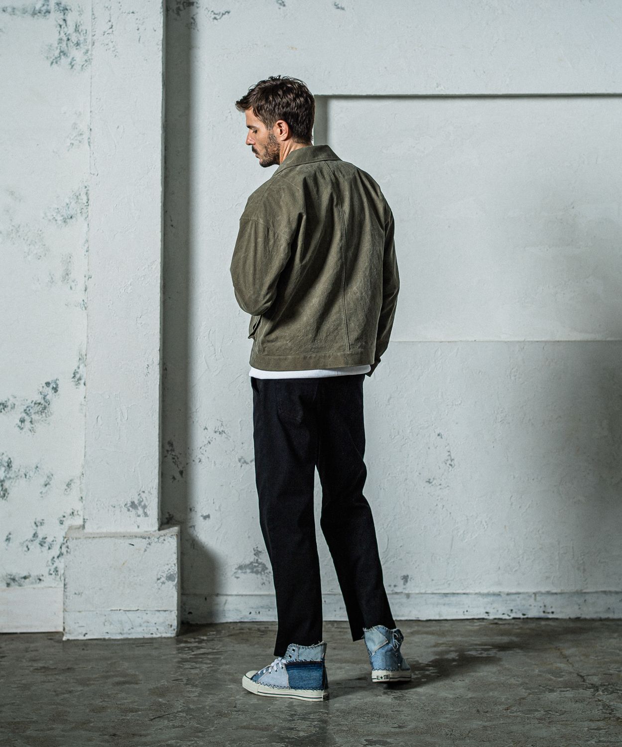 EX DENIM JERSEY WIDE PT / RC35-ST-016WTD / デニムジャージワイドパンツ / ブラック
