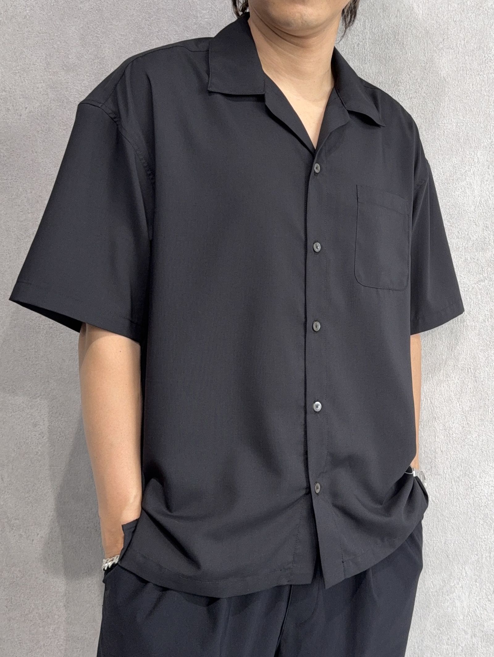 【LUKE別注】 ZACK HALF SHIRTS / RC36-SH-002LUKE / 裾ロゴ半袖シャツ / ブラック