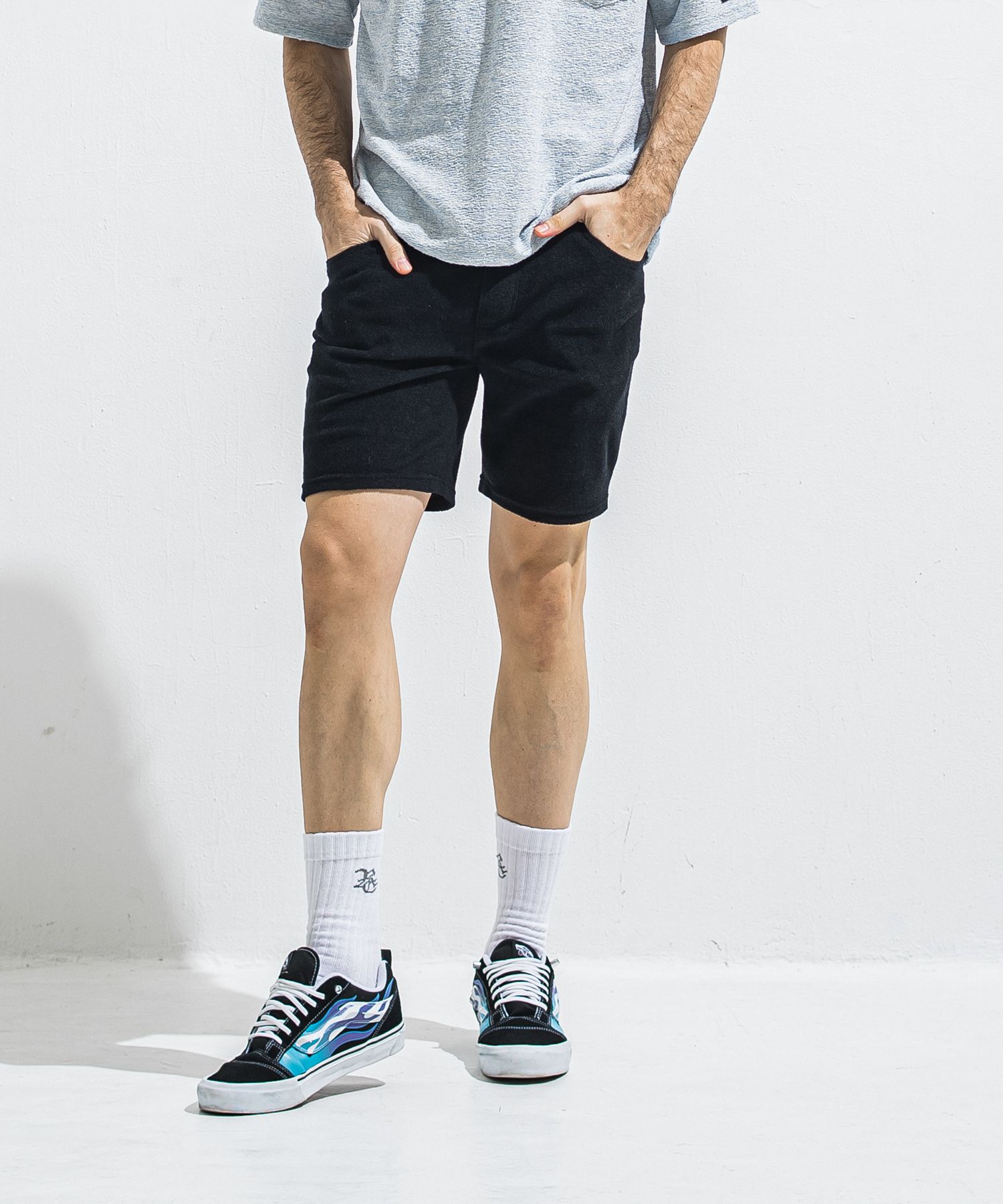 VINTAGE PILE SHORTS / RC40-HP-001 / パイルショーツ / ブラック (5月中旬入荷予定)