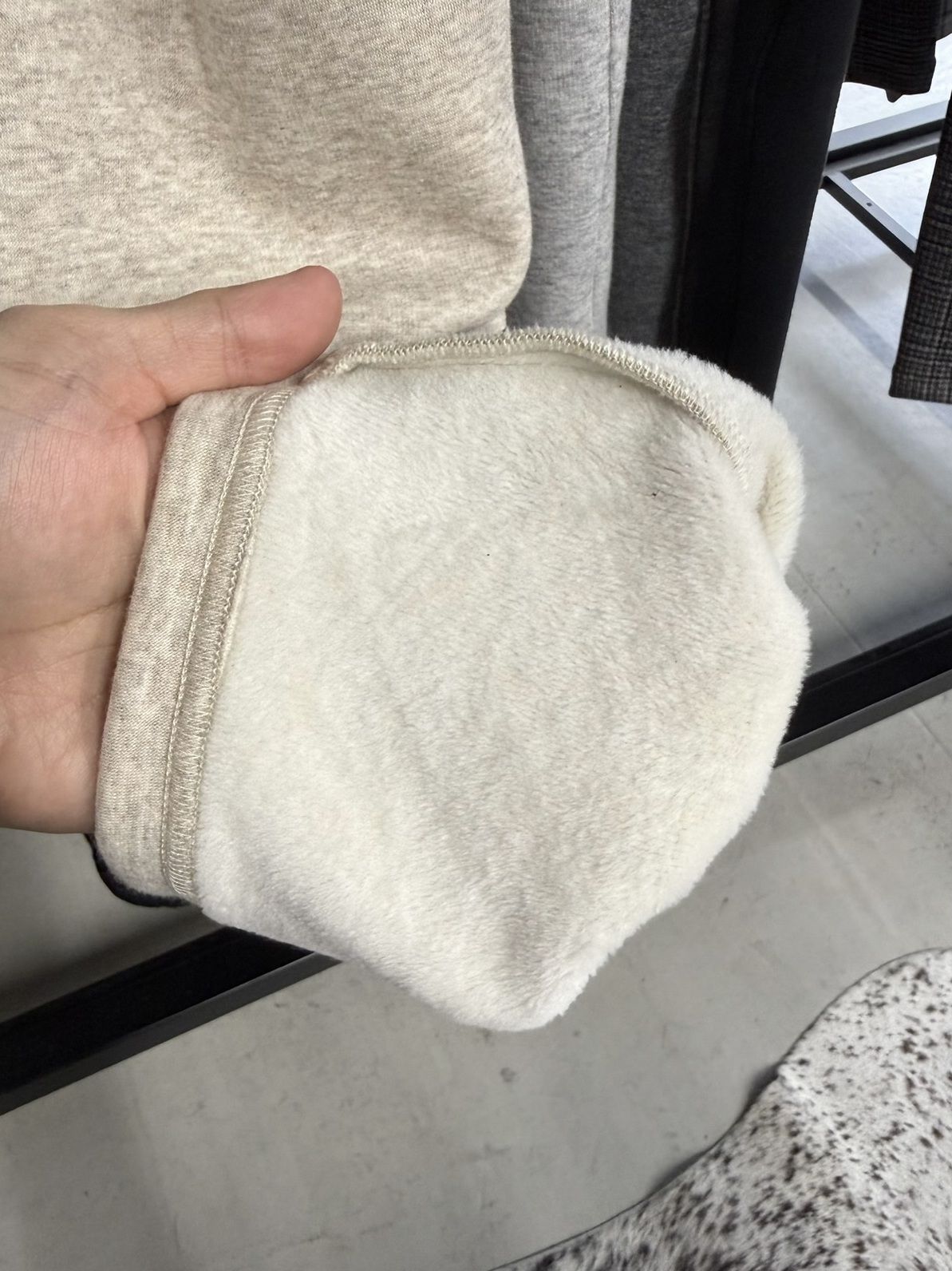 VELOURS FLEECE WIDE TUCK PANTS / RC42-ST-016HWT / 裏起毛セミワイドタックパンツ / ベージュ (11月中旬入荷予定)