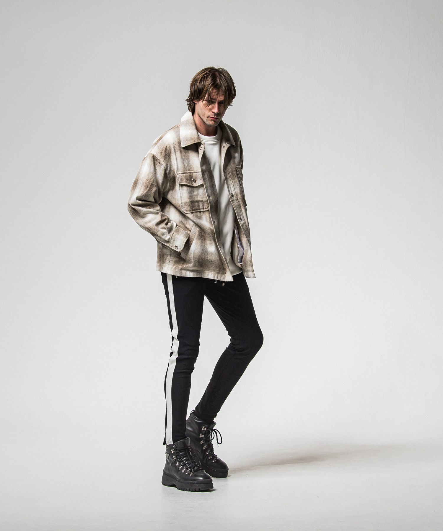FLANNEL CHECK JK / RC38-JK-007 / フランネルチェックCPOジャケット / ブラウン (10月中旬入荷予定)