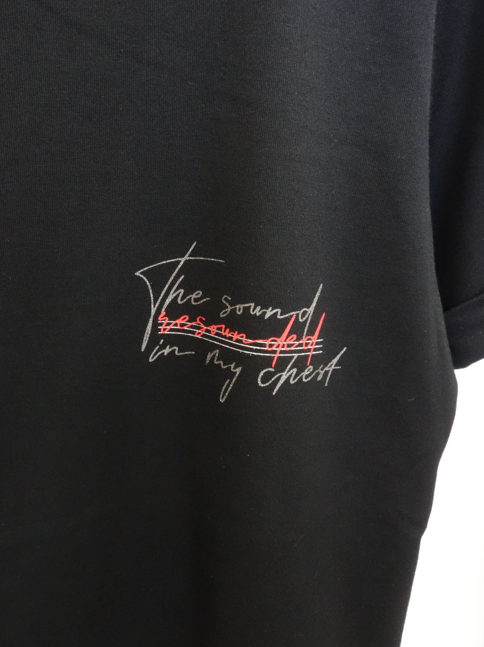 MESSAGE CHEST ROLL UP JERSEY TEE / RC20-T-003 / バックプリントTシャツ ※