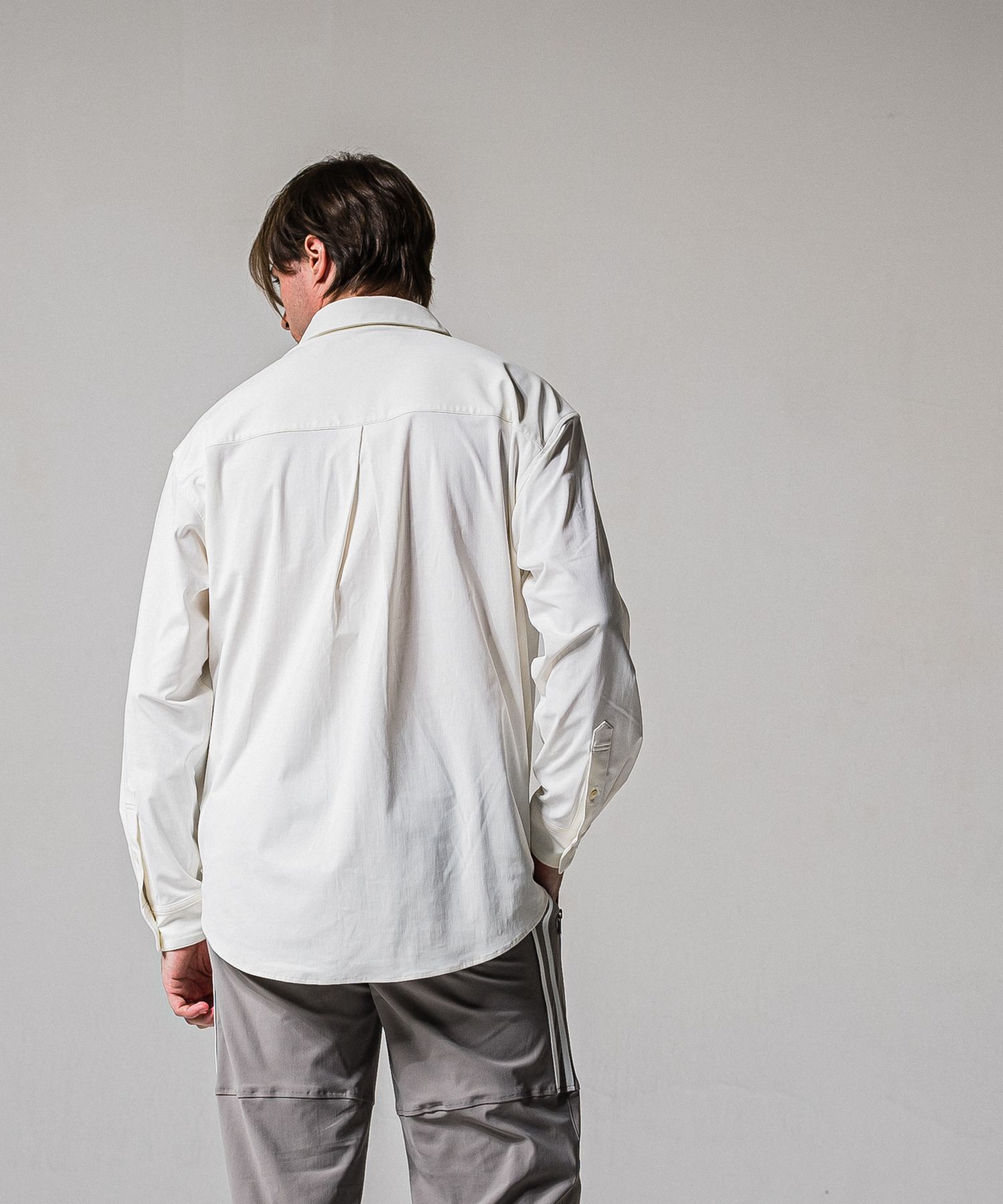 NYLON JACK SHIRTS / RC39-SH-001 / オーバーサイズナイロンシャツ / ホワイト (2月上旬入荷予定)