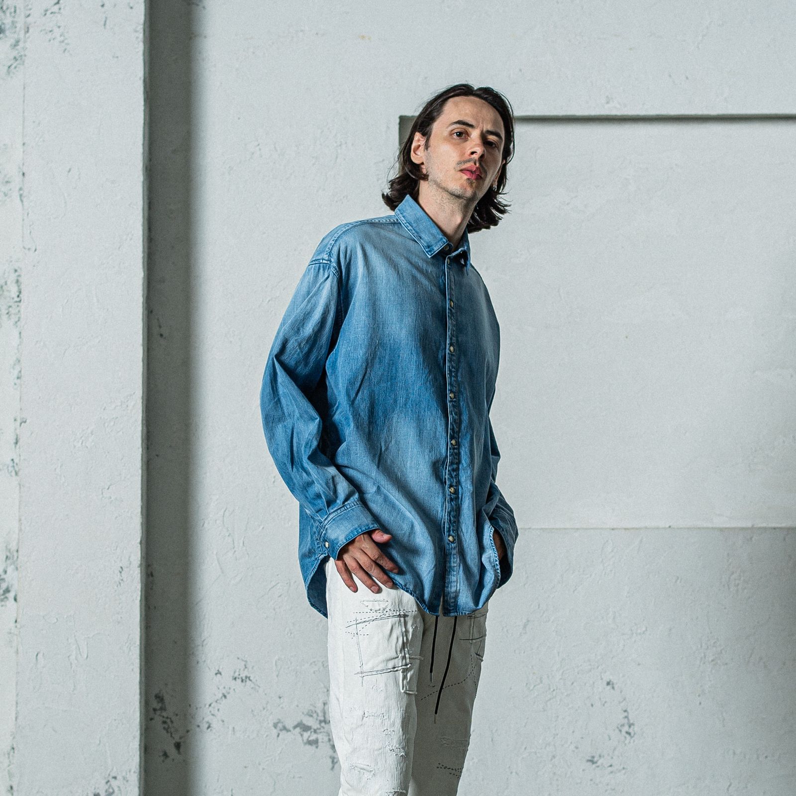 DENIM JACK SHIRTS / RC35-SH-001D / オーバーデニムシャツ / インディゴユーズド