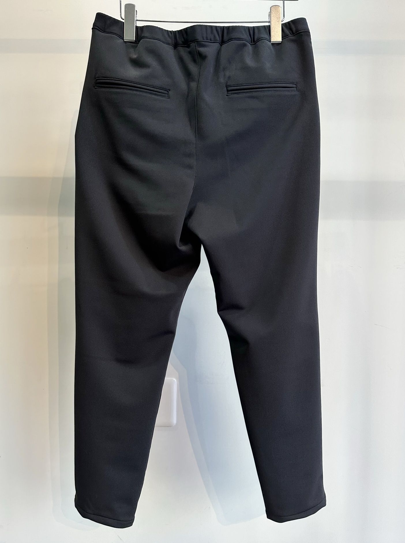 PAT WIDE EASY PANTS / RC30-ST-036H / ベルト付き裏起毛テーパードワイドパンツ / ブラック