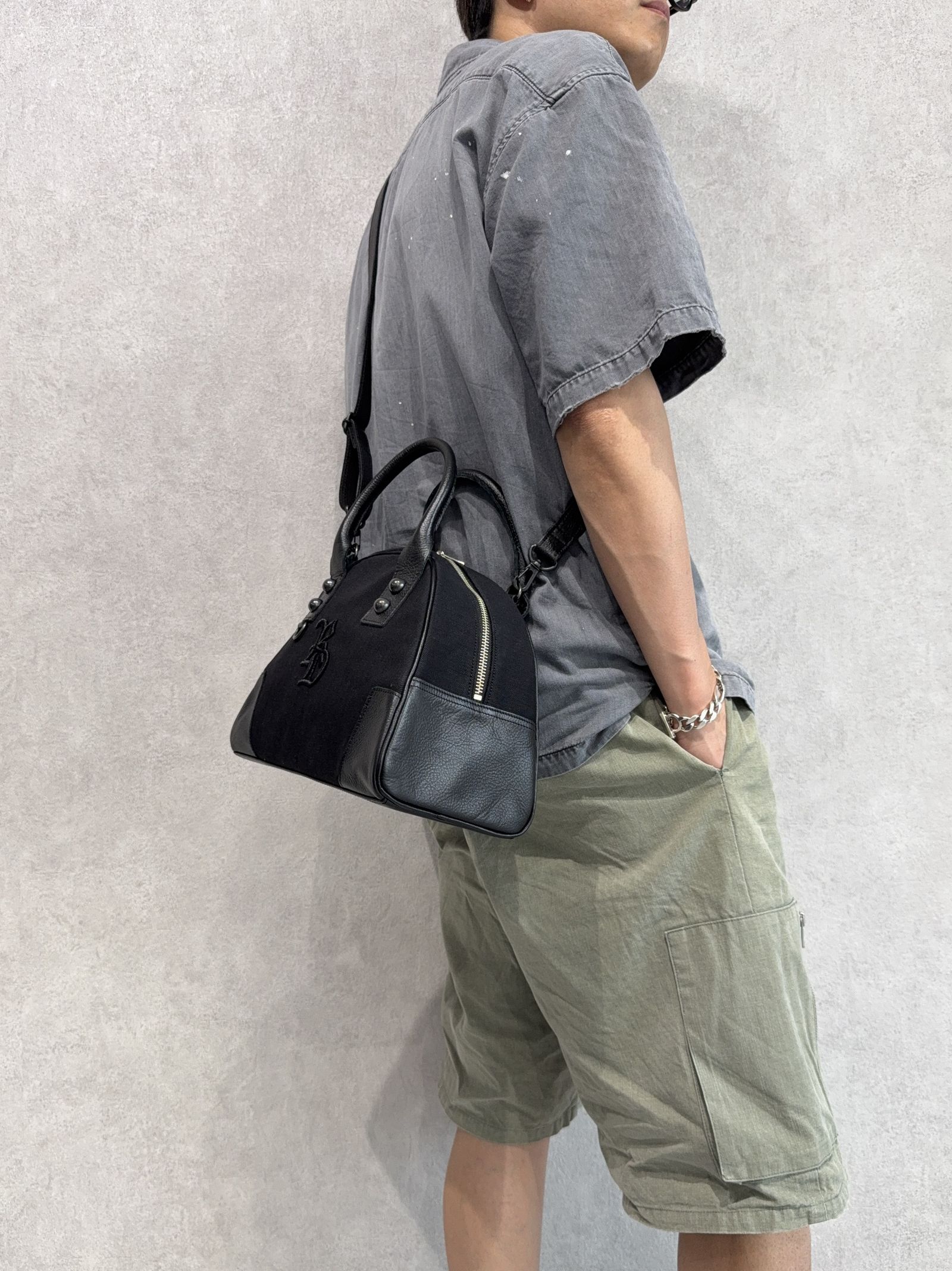 DENIM MINI BOSTON BAG / RC41-BAG-002RD / デニムミニボストンショルダーバッグ / ブラック