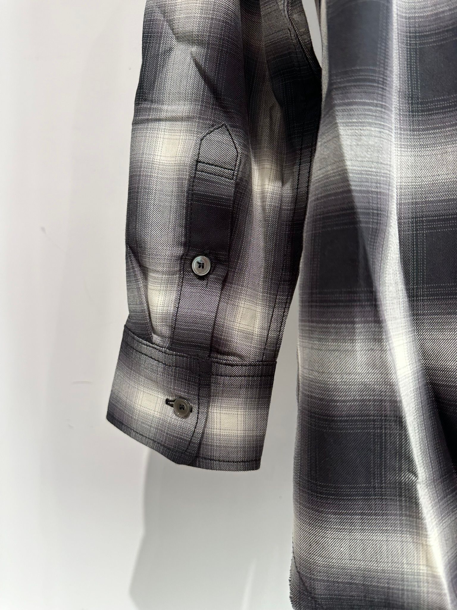 OVER GOWN CHECK SHIRTS / RC33-SH-003 / オーバーガウンチェックシャツ / ブラック