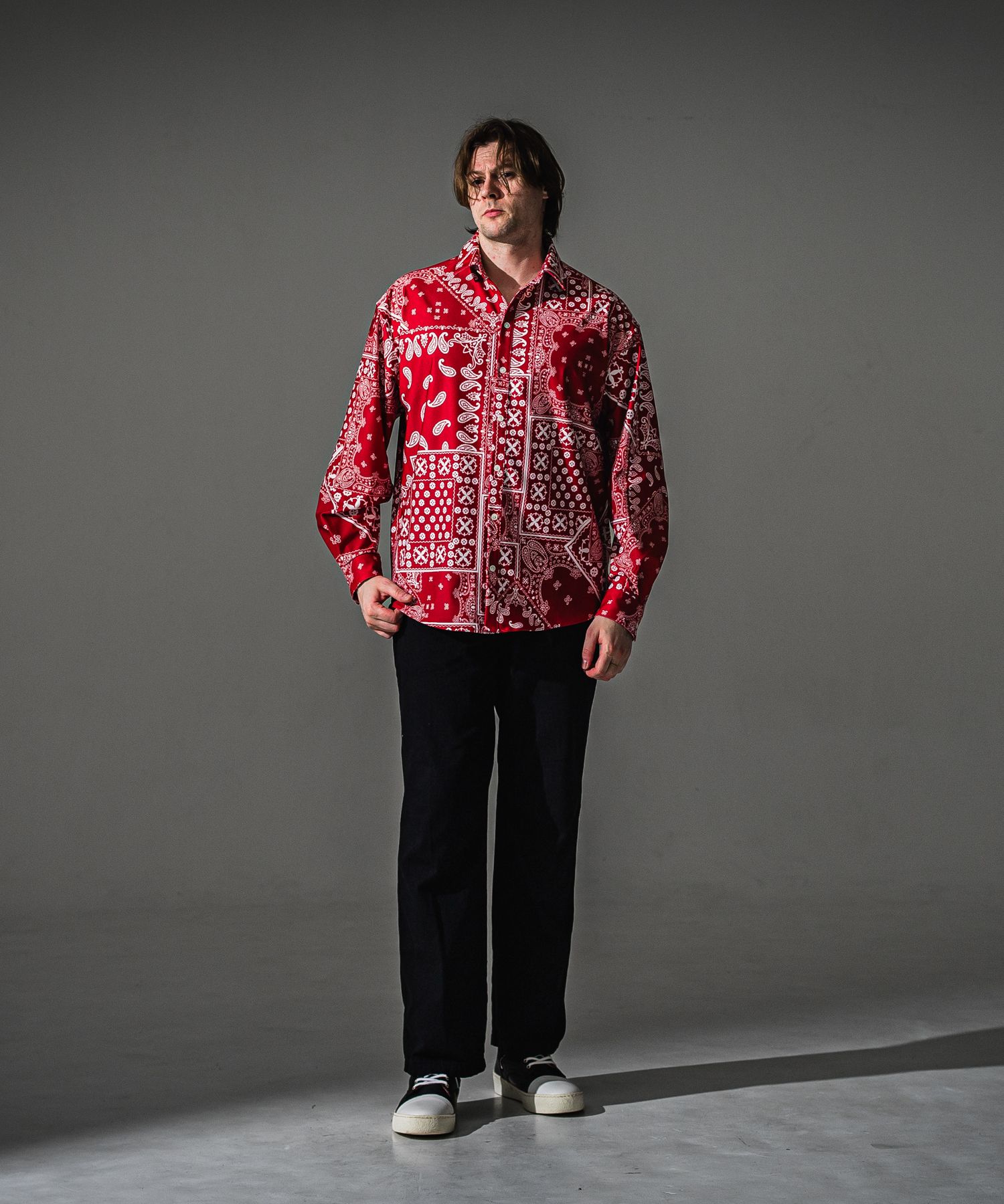 BANDANA JACK SHIRTS / RC41-SH-002 / オーバーサイズペイズリーシャツ / レッドバンダナ (8月下旬入荷予定)