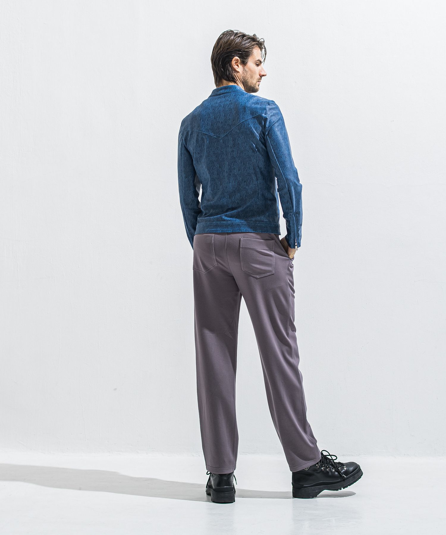 SEMI WIDE TUCK PANTS / RC40-ST-016WT / セミワイドタックパンツ / ダンボールチャコール (4月中旬入荷予定)
