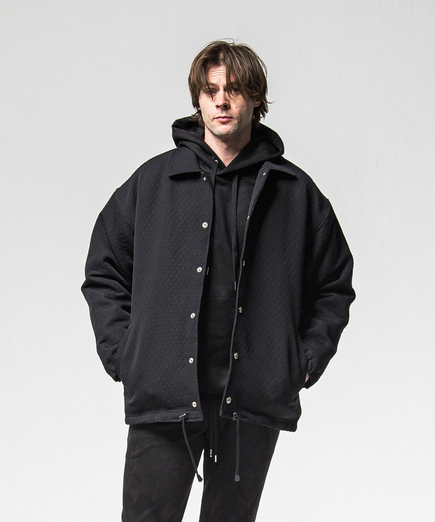 FUR COACH JK / RC38-JK-005 / キルティングファーコーチジャケット / ブラック (11月中旬入荷予定)