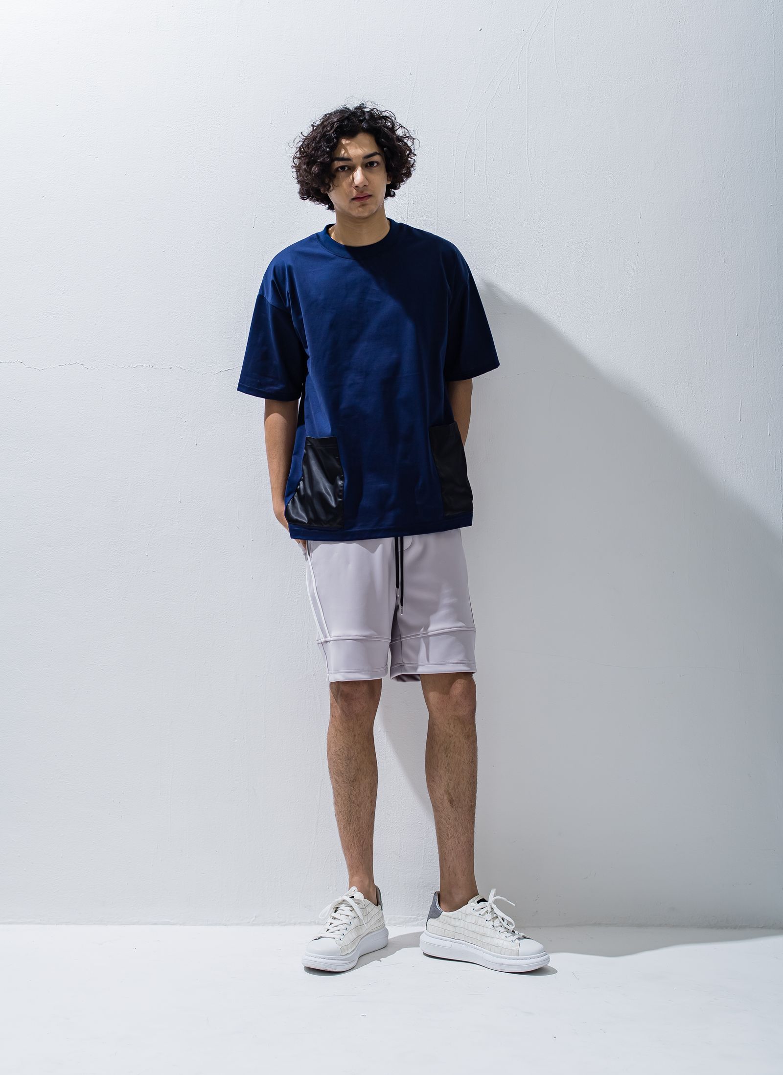 SIDE POCKET OVER TEE / RC28-T-005 / サイドポケットビッグTシャツ / ネイビー