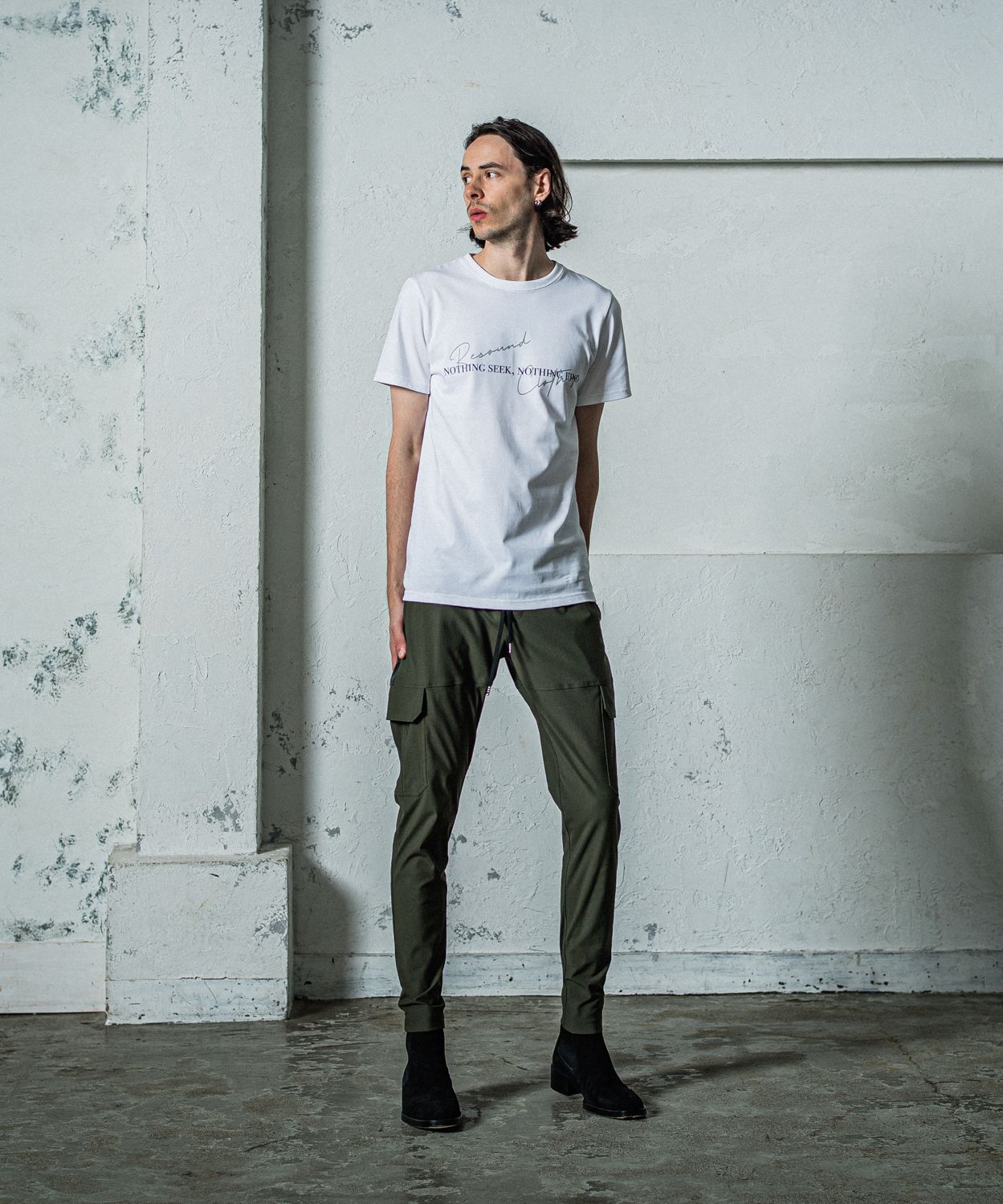 NSNF BASIC TEE / RC35-T-003 / メッセージロゴジャストTシャツ / ホワイト